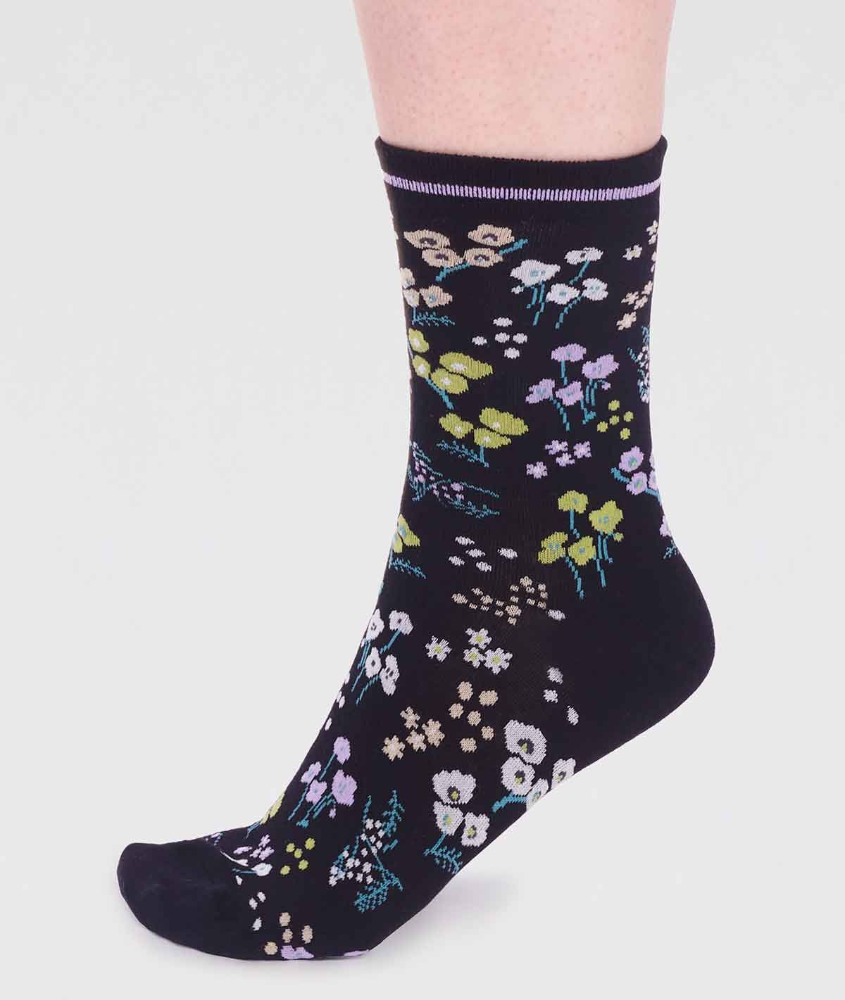 Socken Laney Floral Socks Black