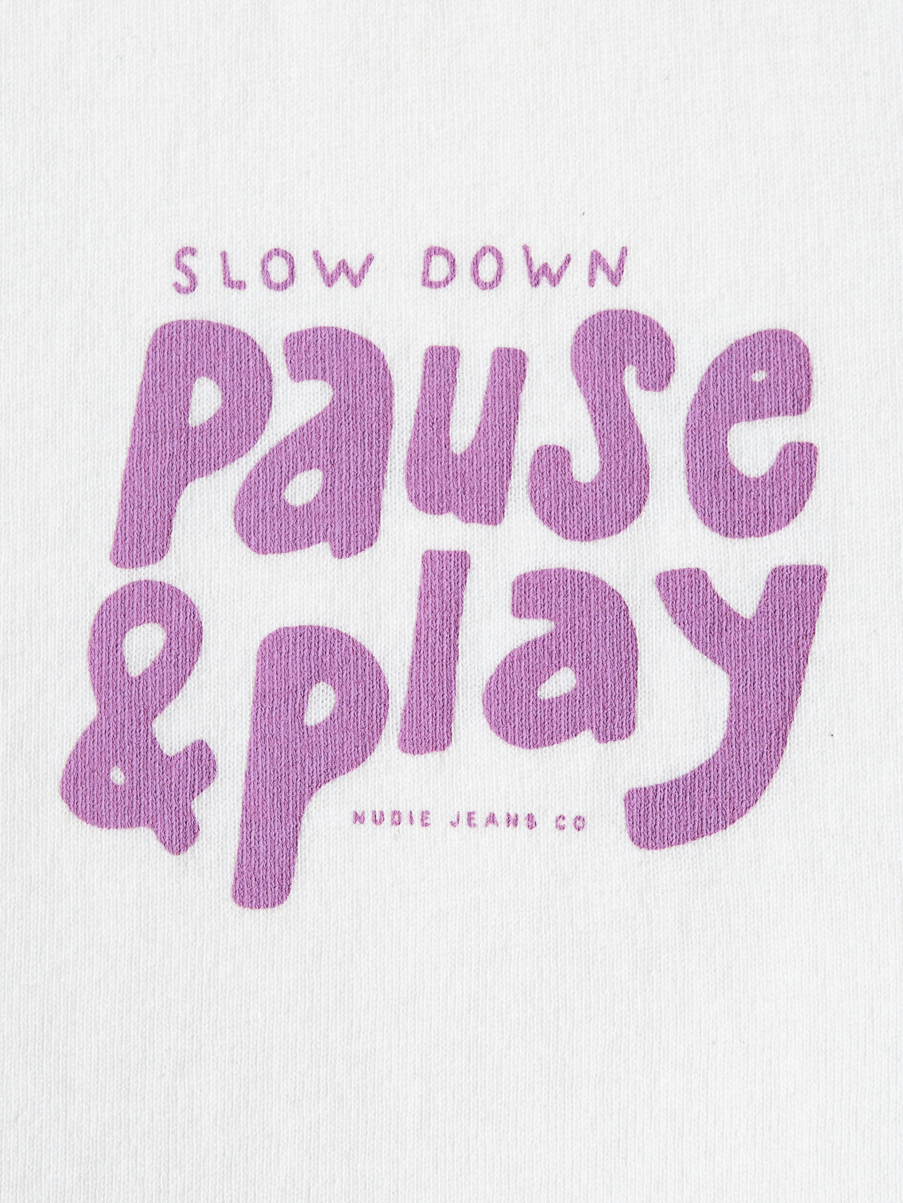 T-Shirt Roy - Pause And Play - Chalk White