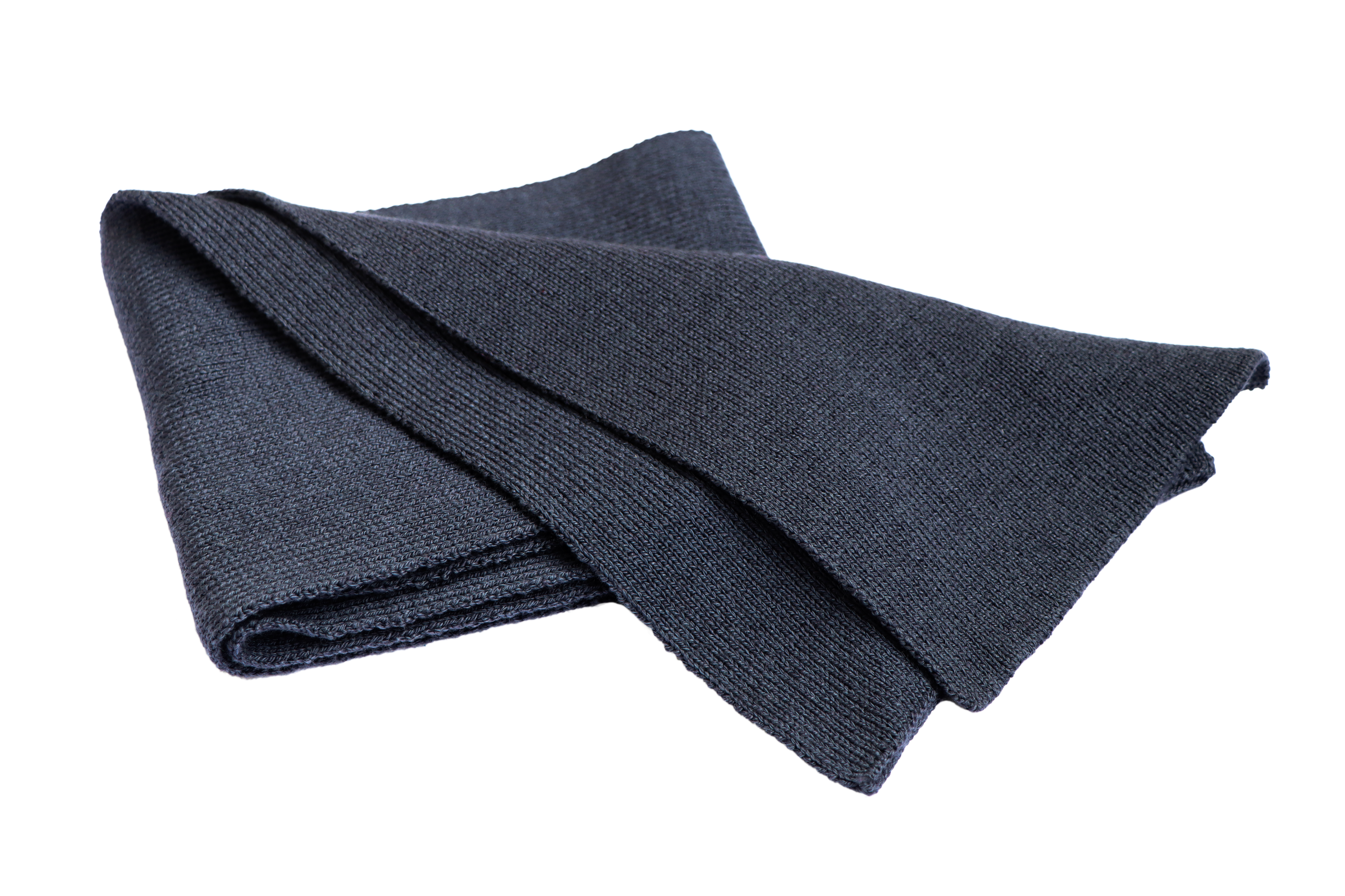 Blaugrauer Kinder-Schal mit Wolle