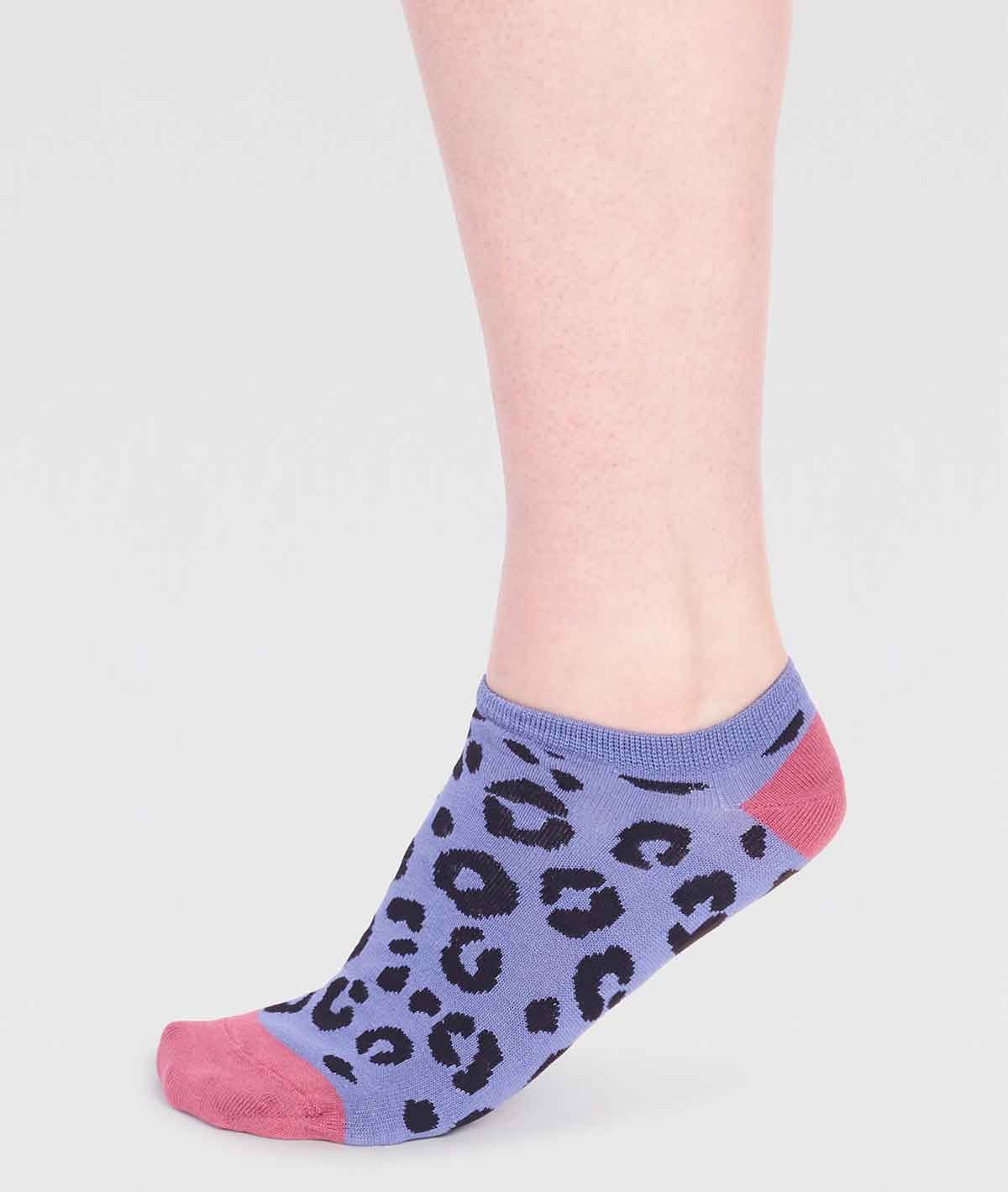 Sneaker-Socken Reese Leopard Trainer Socks Periwinkle Blue