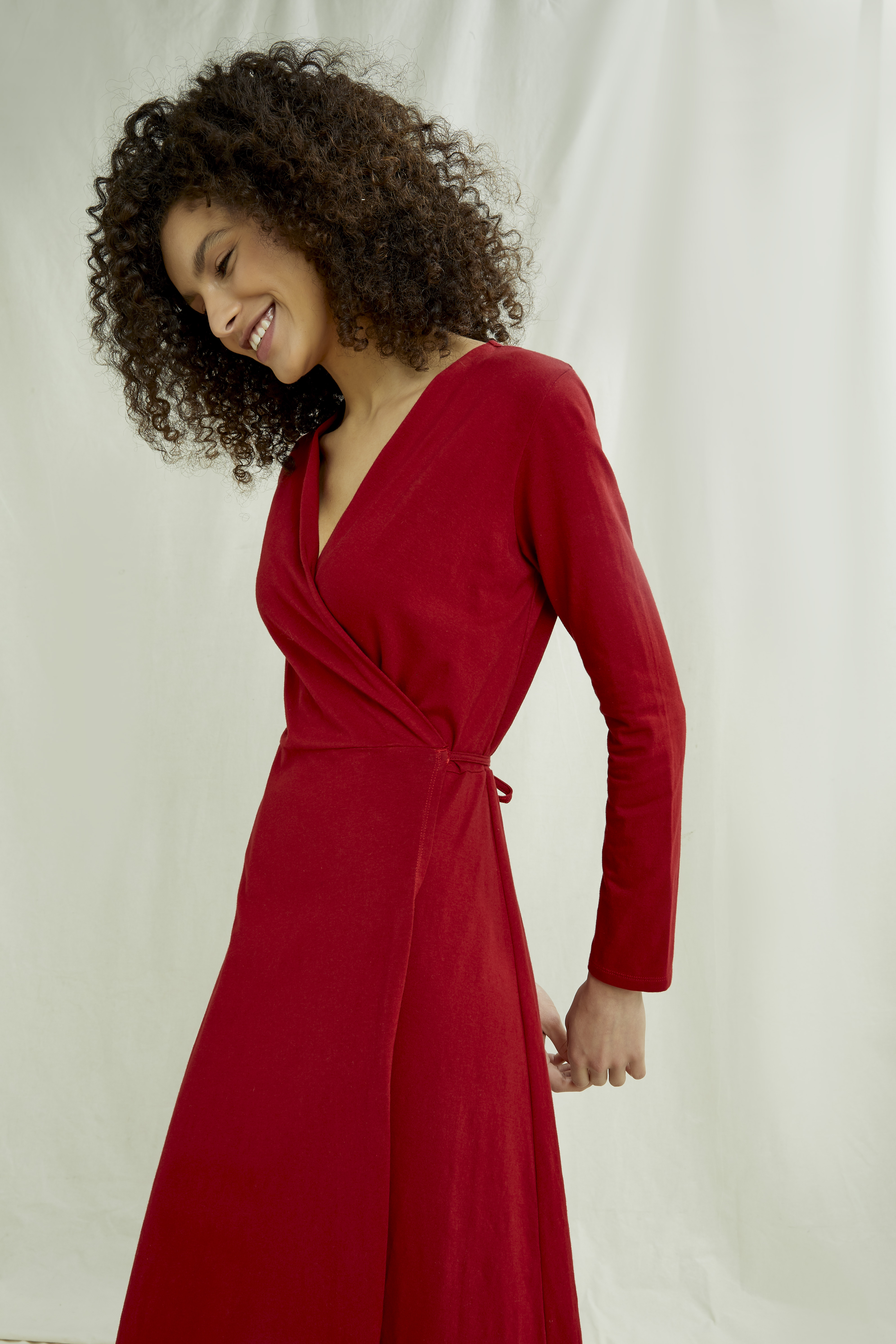 Damen-Wickelkleid Mathilde Wrap Dress Red