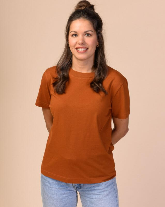 Basic Damen-Shirt KHIRA rust