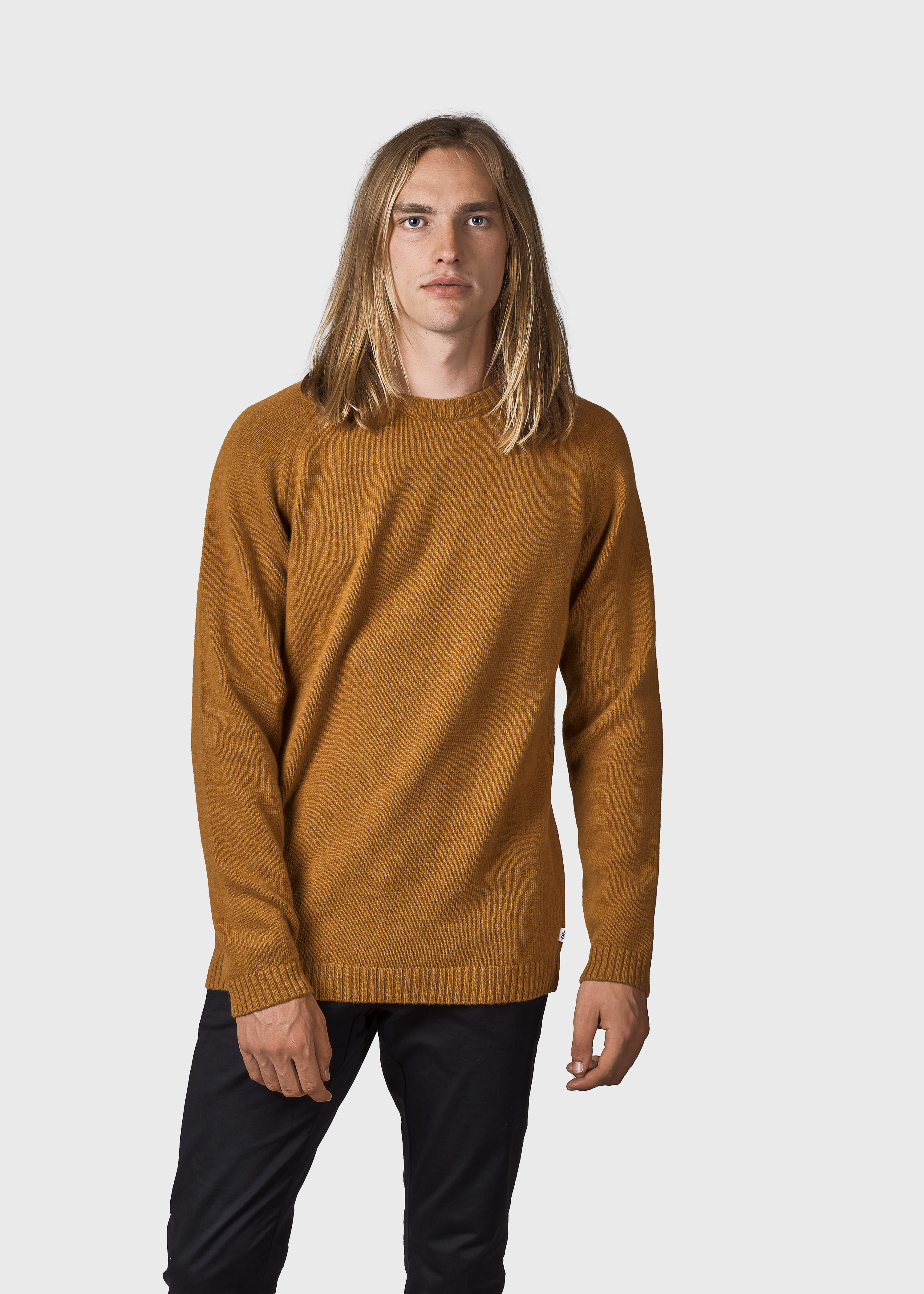 Herren-Strickpullover Ole knit Amber (100% Wolle)