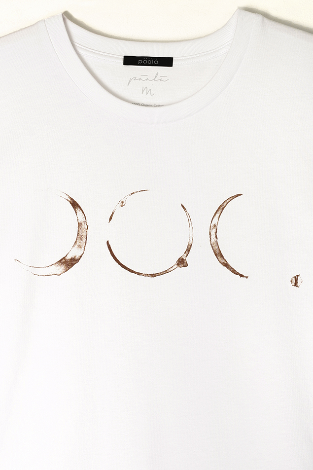 Unisex-T-Shirt Coffee Moon White