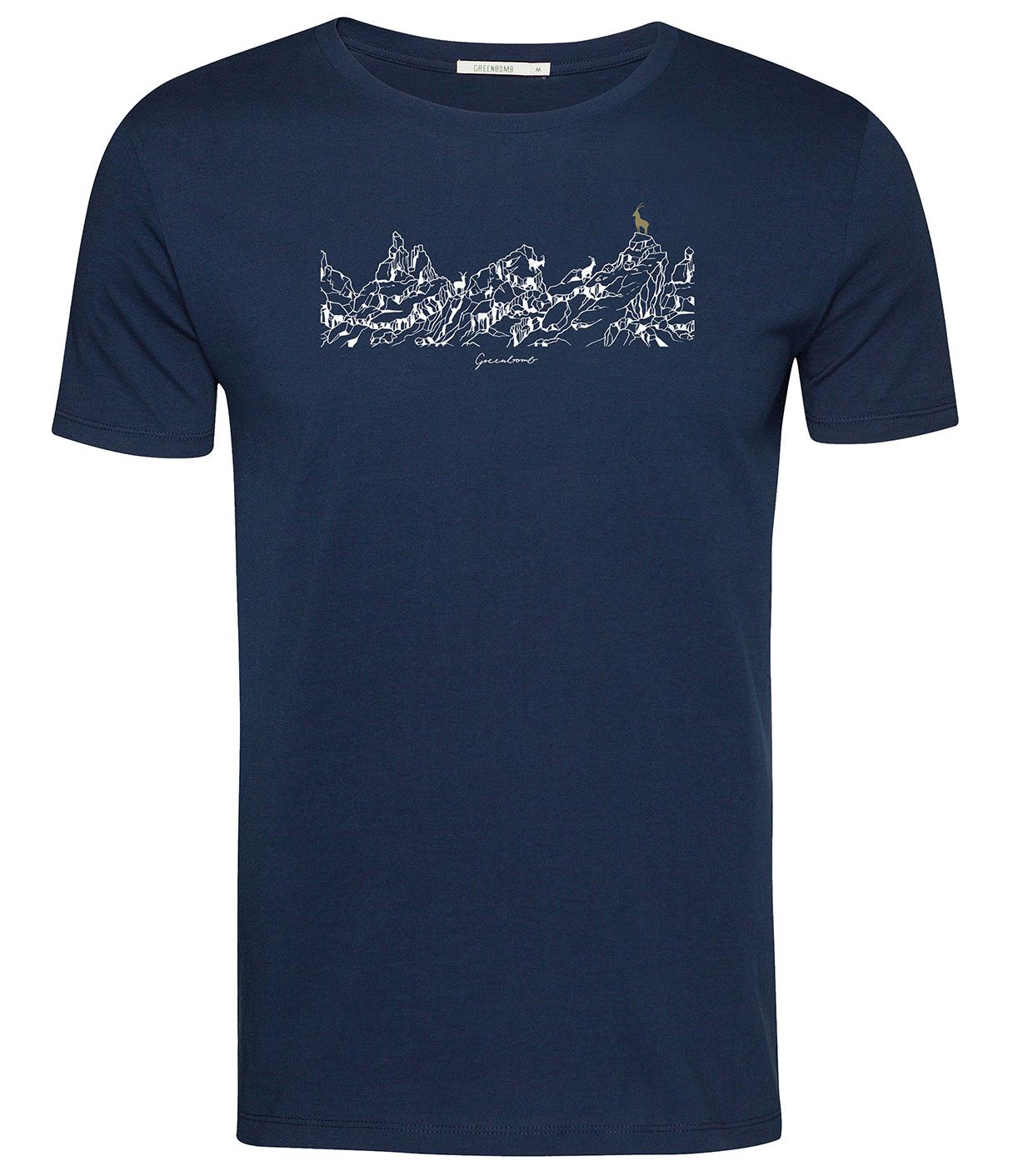 Print T-Shirt Nature Goats Family Guide Navy