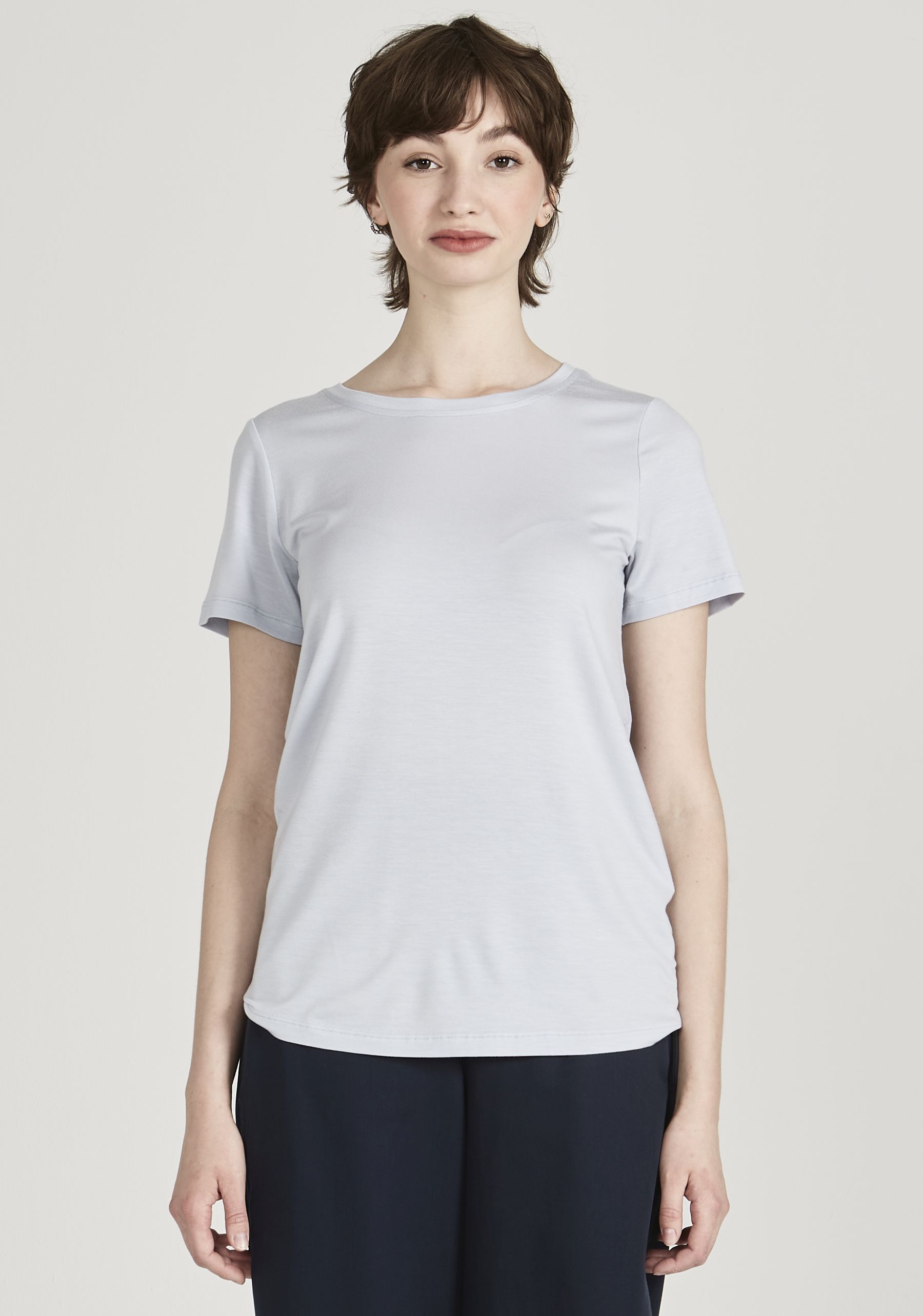 Basic T-Shirt LENA Misty Blue