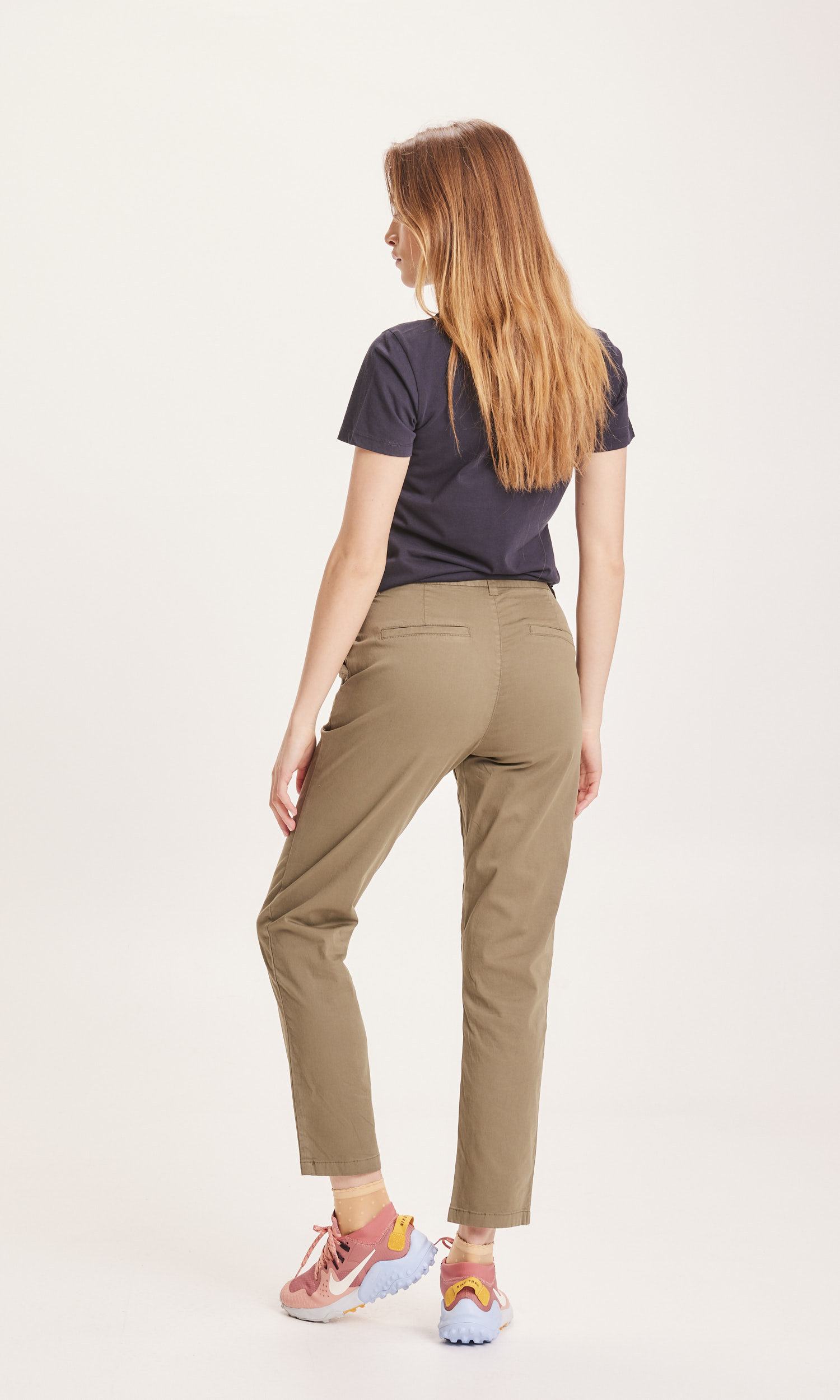 Regular Cropped Poplin Chino WILLOW Burned Olive