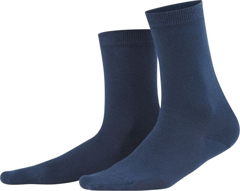 Schicke Damen-Socken im 2er-Pack dunkelblau/grau