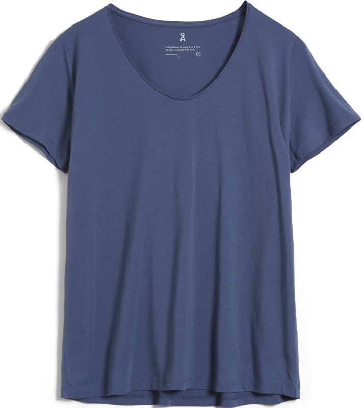 Basic Damen-Shirt HAADIA foggy blue