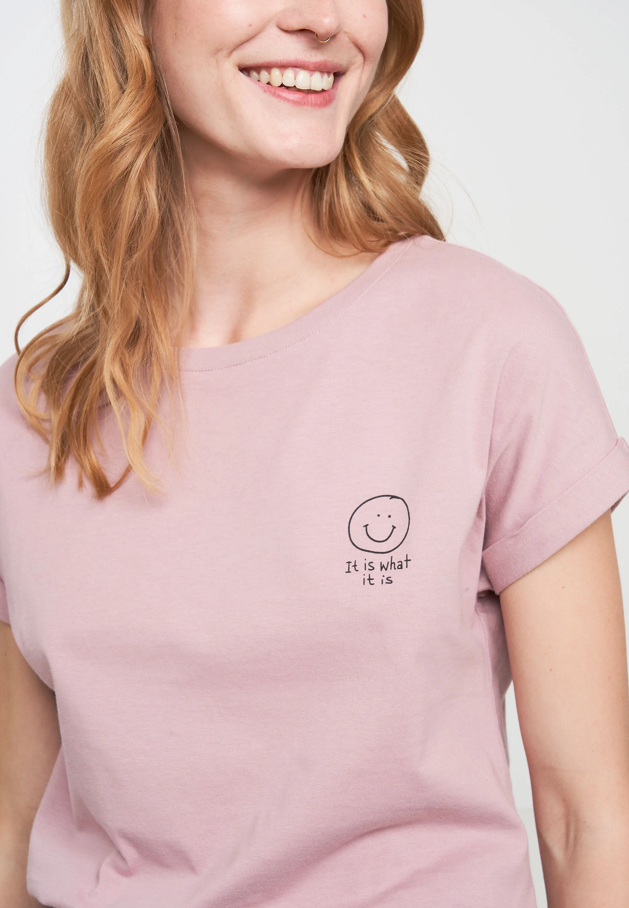 Print-Shirt CAYENNE SMILEY woodrose