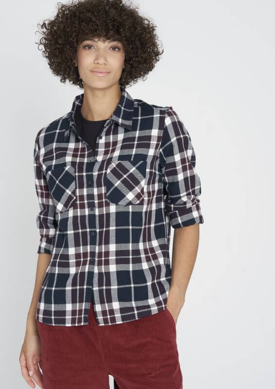 Karierte Flanell-Bluse CHECKED red
