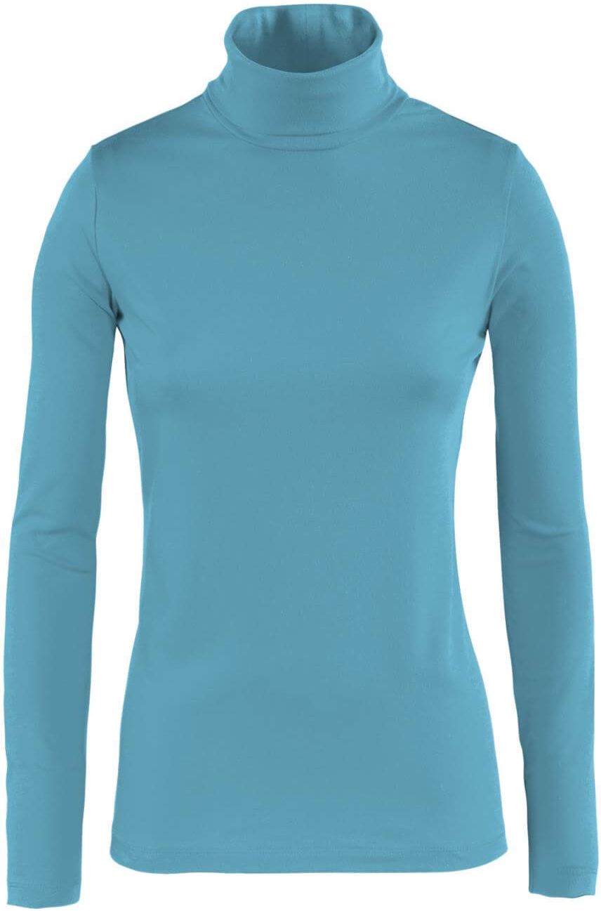 Damen-Rollkragen Longsleeve HOLDINE cameo blue