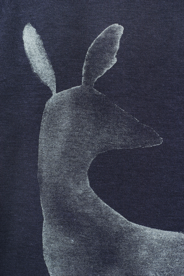 Damen-Kurzarmshirt Deer Deep Navy