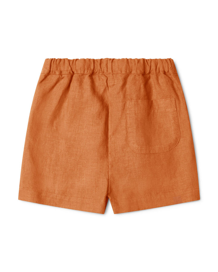 Simple Shorts rust aus Leinen