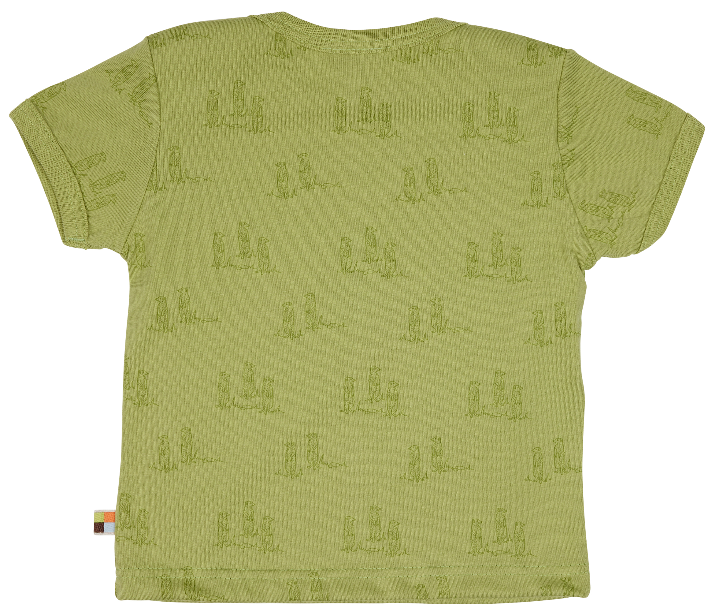 T-Shirt mit Erdmännchen-Druck Avocado