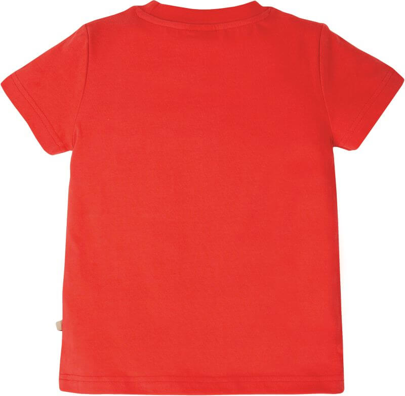 Rotes Kurzarm-Shirt mit Segelbooten