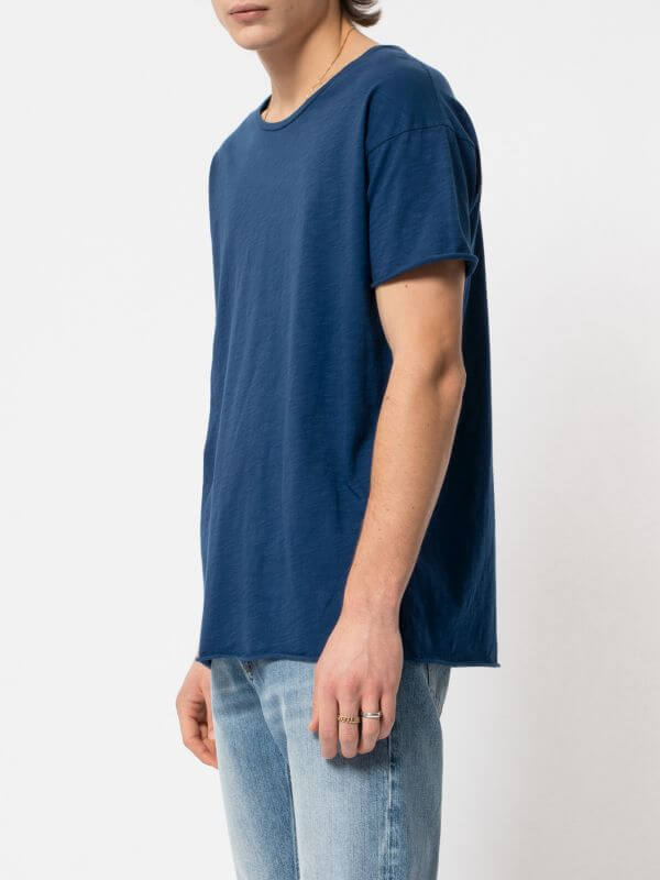 Basic T-Shirt Roger Slub blue