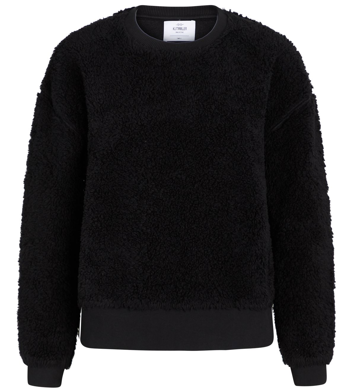 Sweatpullover mit Teddystruktur Malin Black