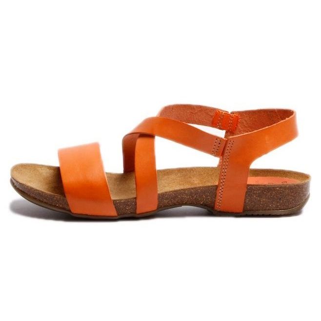 Leder-Sandalen Camilla orange