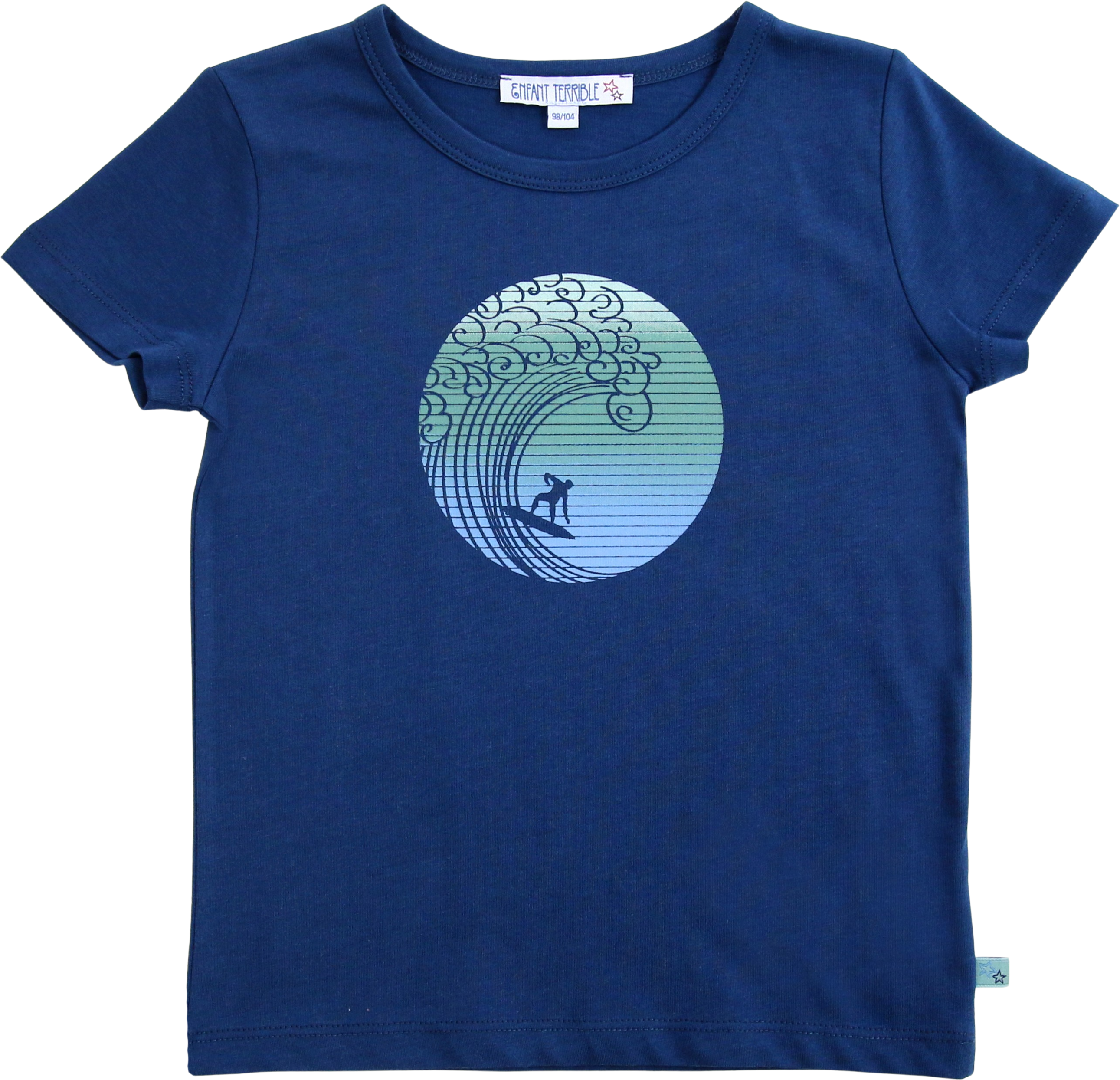 Kinder-Shirt mit Wellenreiter-Druck darkblue