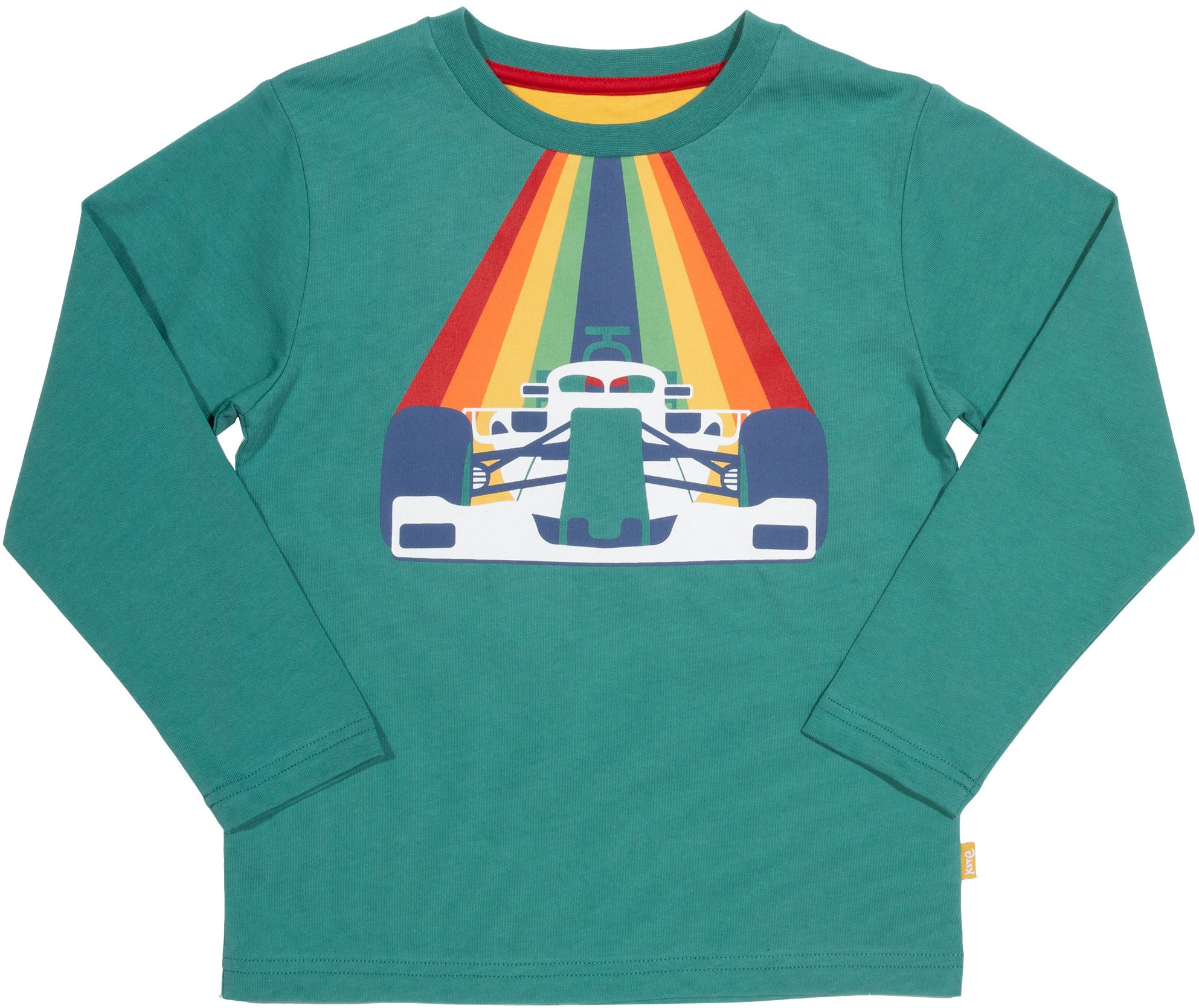 Kinder-Longsleeve mit Rennwagen-Motiv