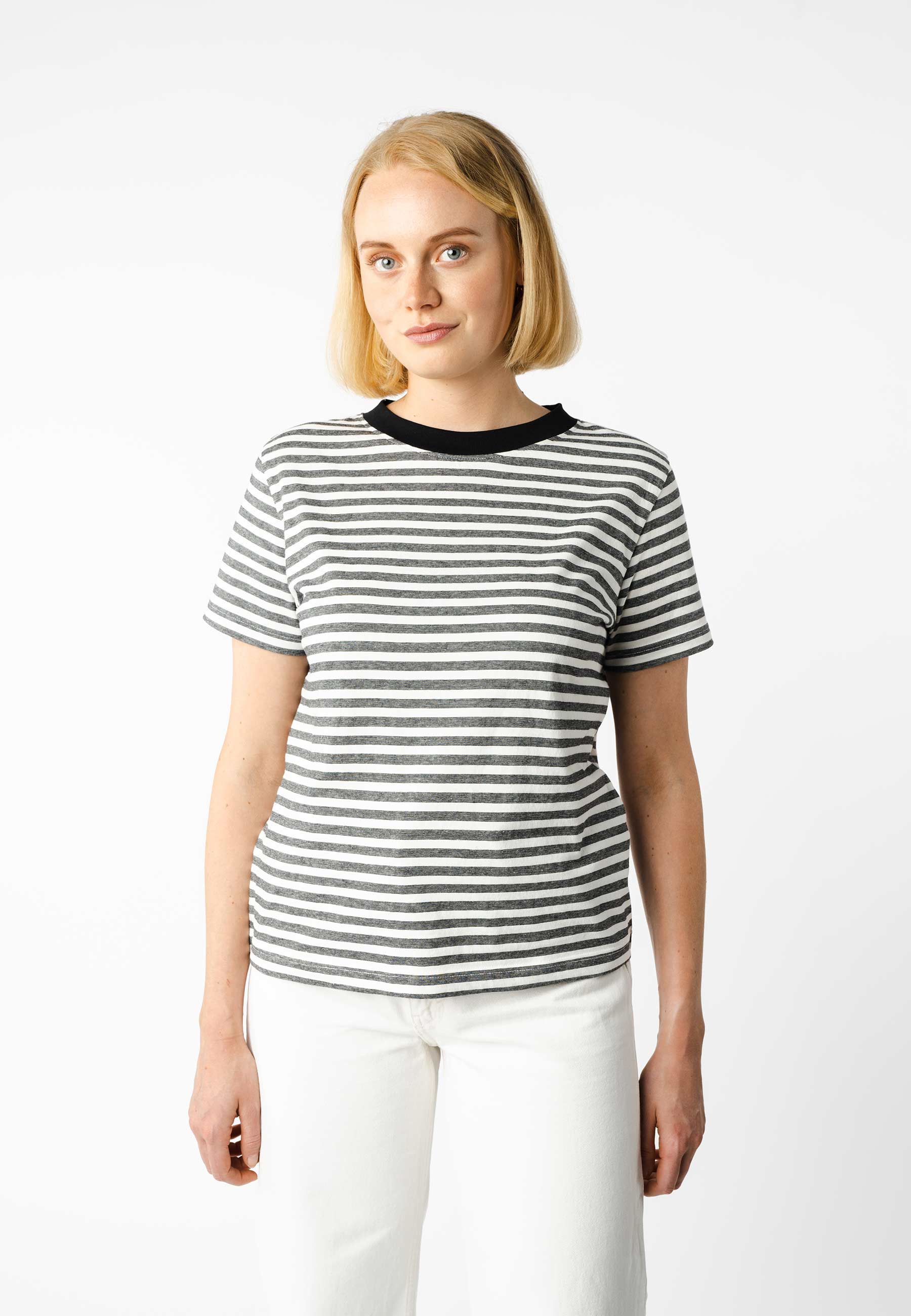 Basic T-Shirt KHIRA Thin Stripes 