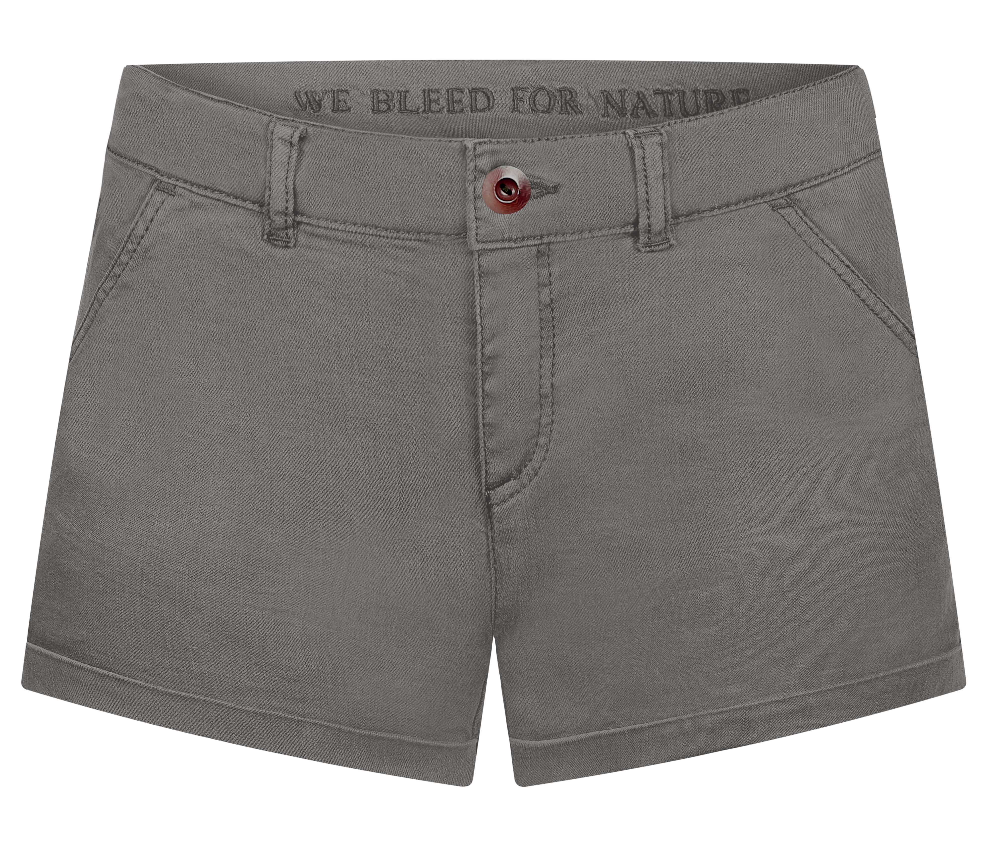 Eco Micro Chino-Shorts für Damen in Grau