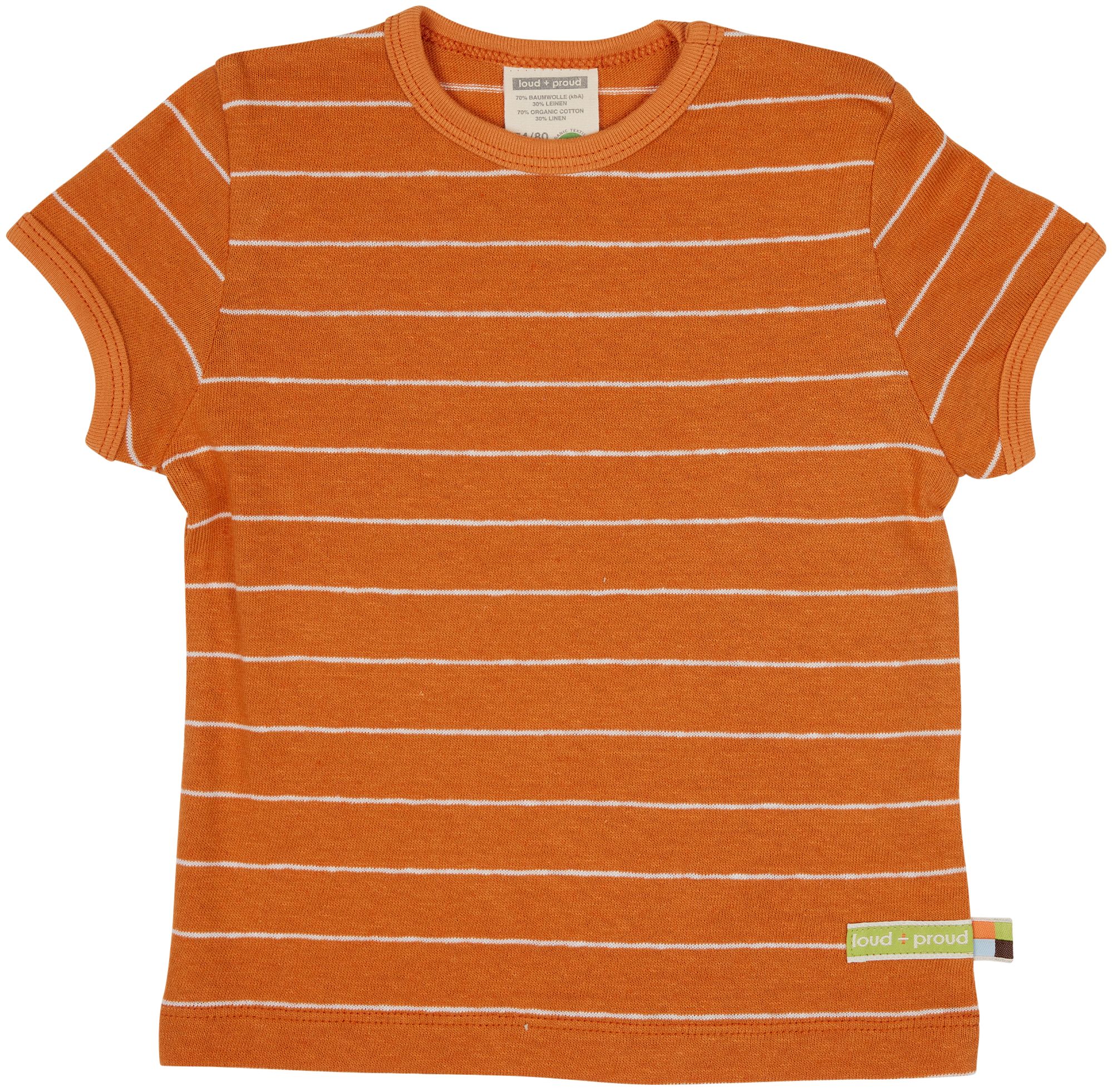 Gestreiftes T-Shirt mit Leinen Carrot