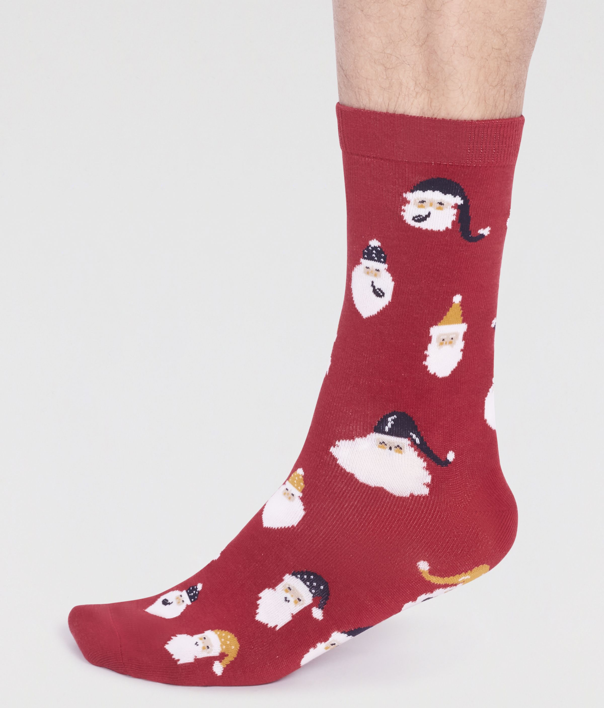Bambus-Socken Alfredo Christmas Snowman Socks Bright Red