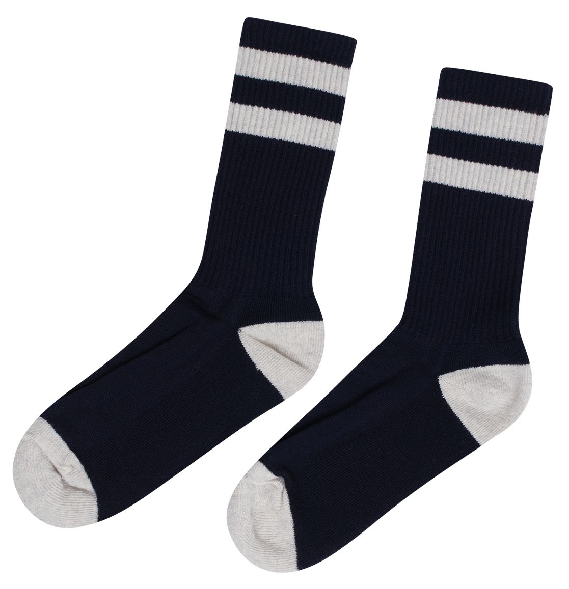Merino-Socken Navy/pastel grey