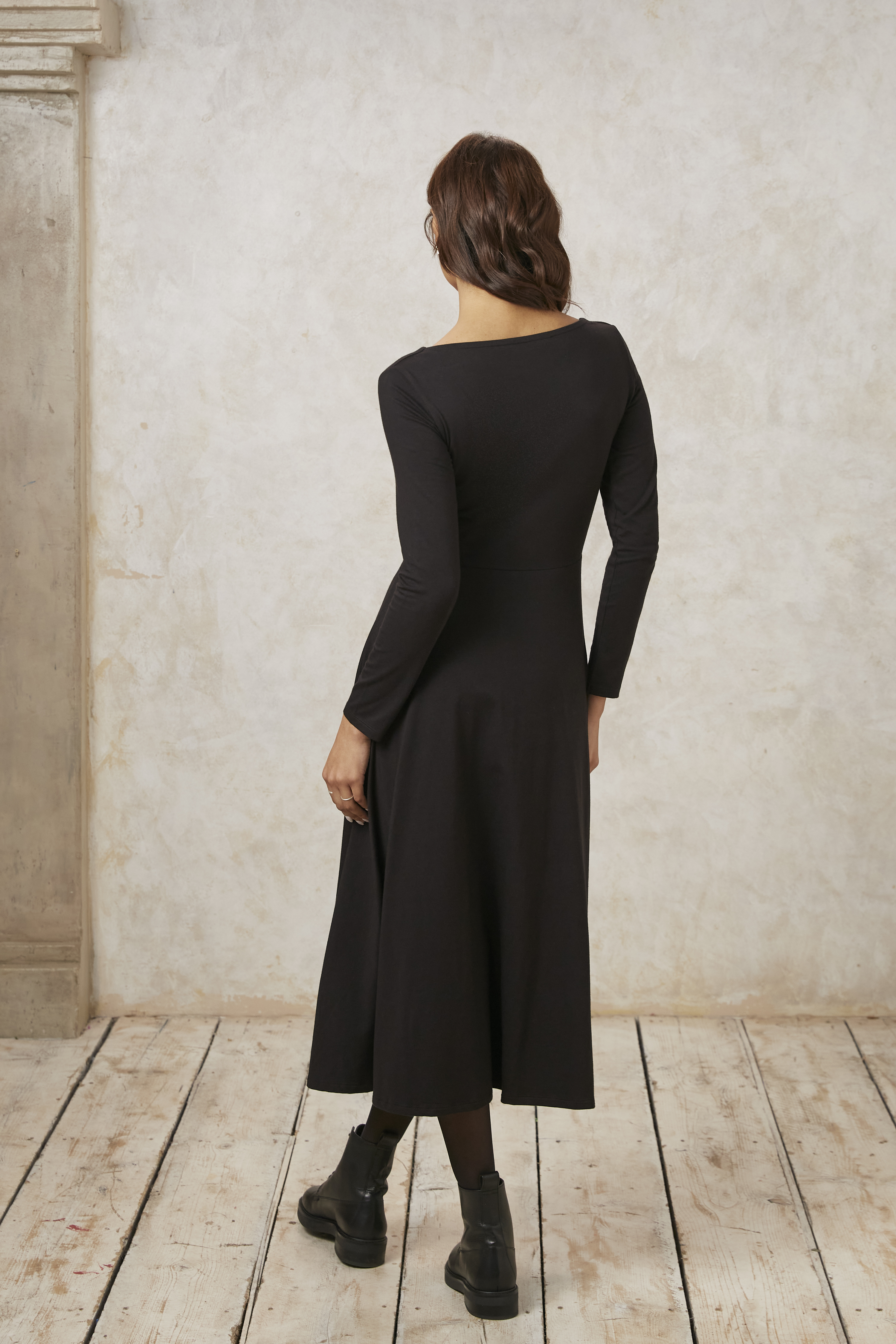 Langarm-Kleid Bianca Dress Black