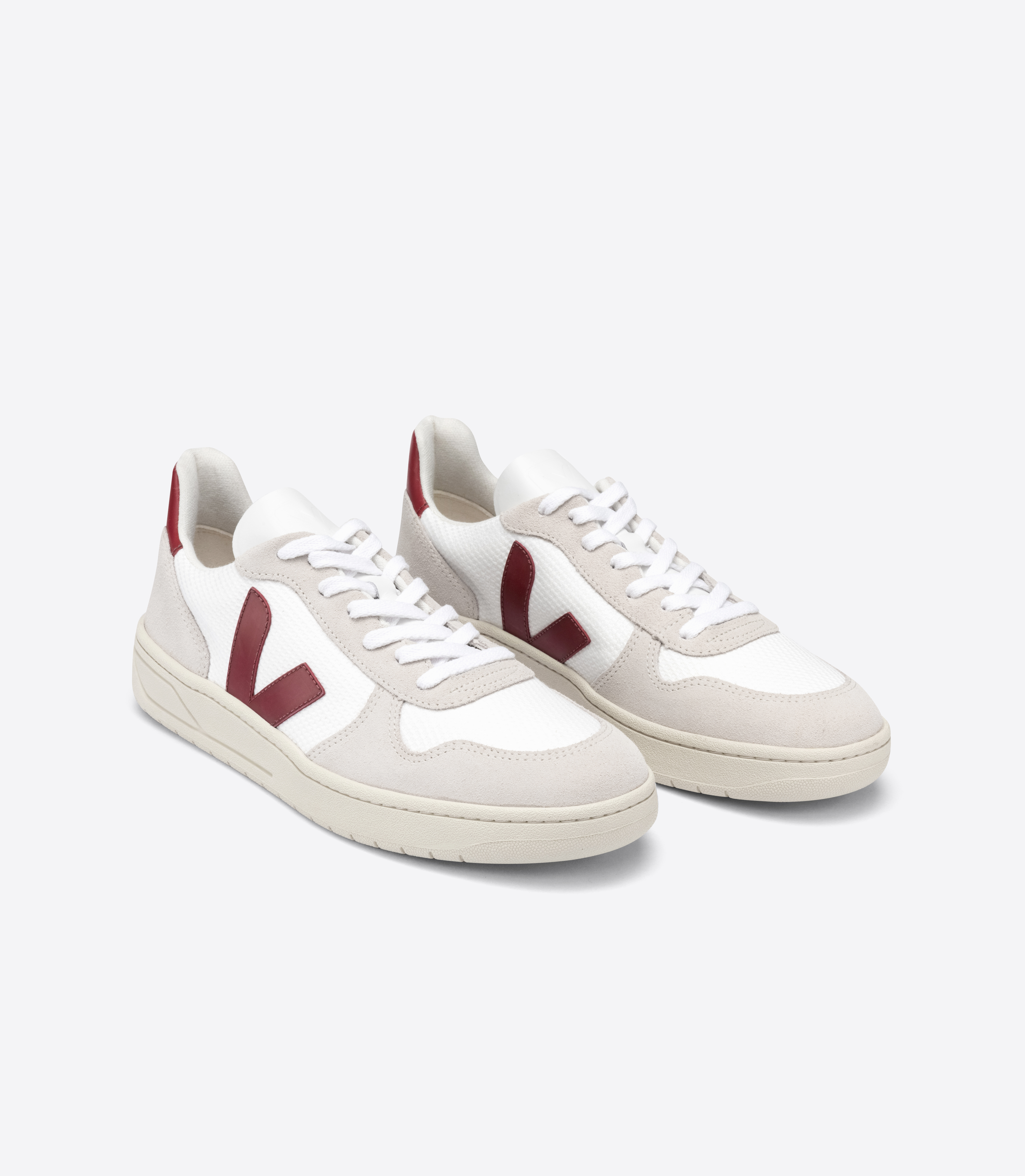 Herren-Sneaker V-10 B-MESH White/ Natural/ Marsala