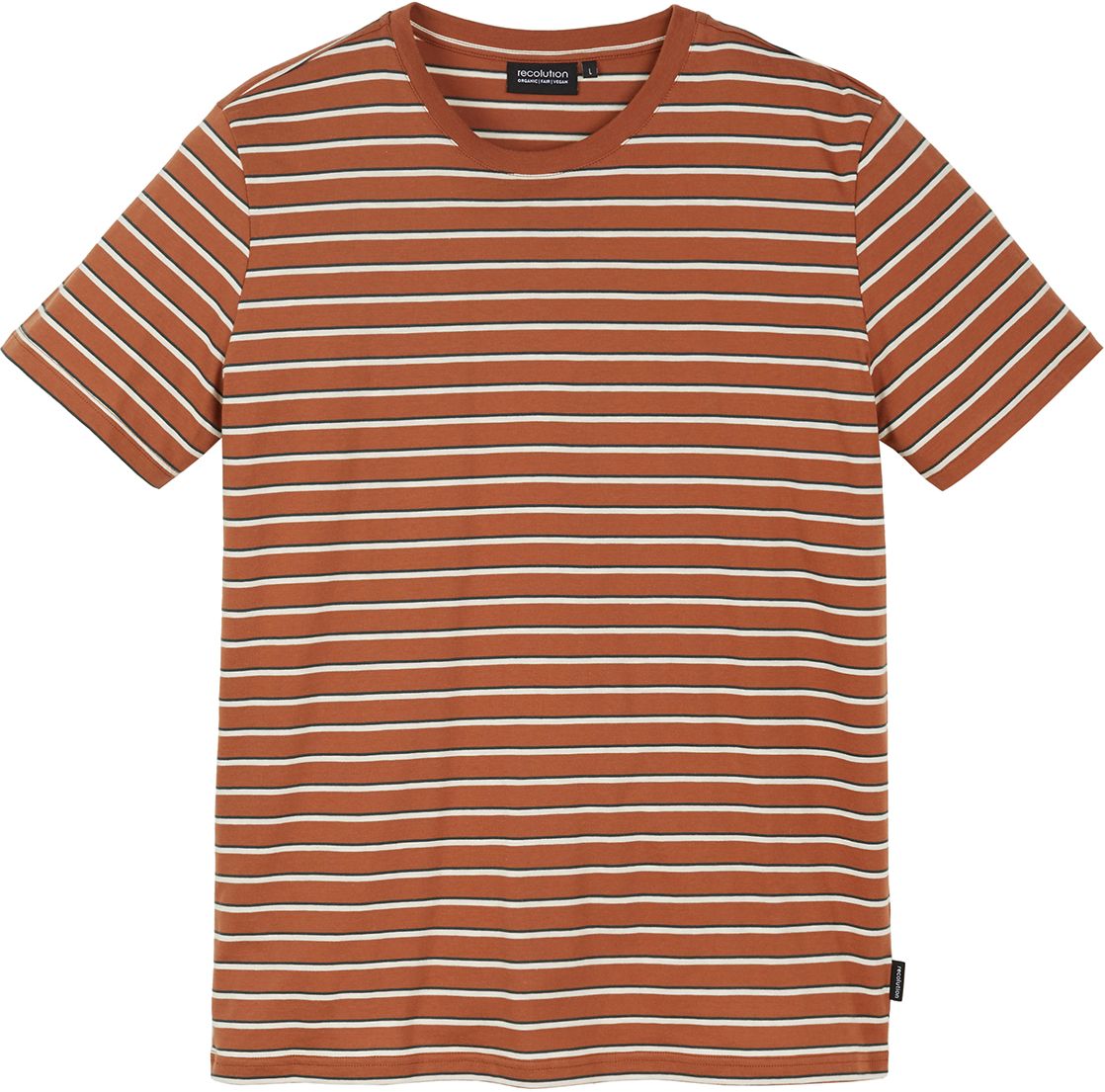 Herren-Shirt CACAO dark orange / offwhite / green forest