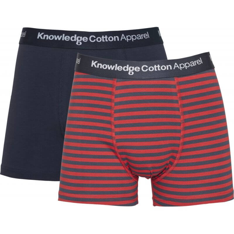 Gestreifte Herren-Unterhosen im 2er-Pack Pompeain Red