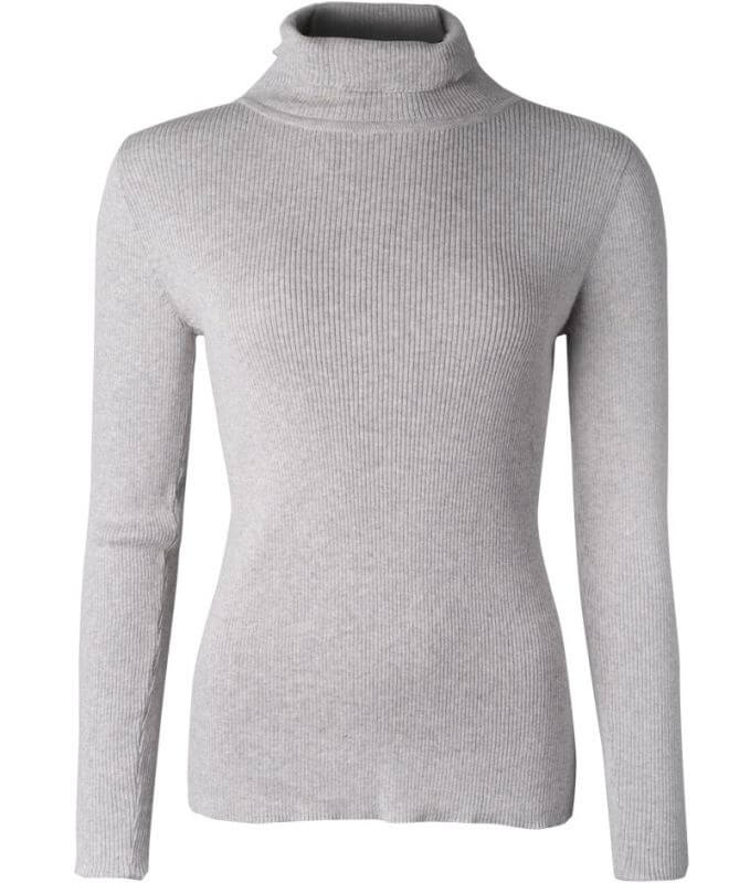 Basic Rollkragen-Pullover für Damen stone