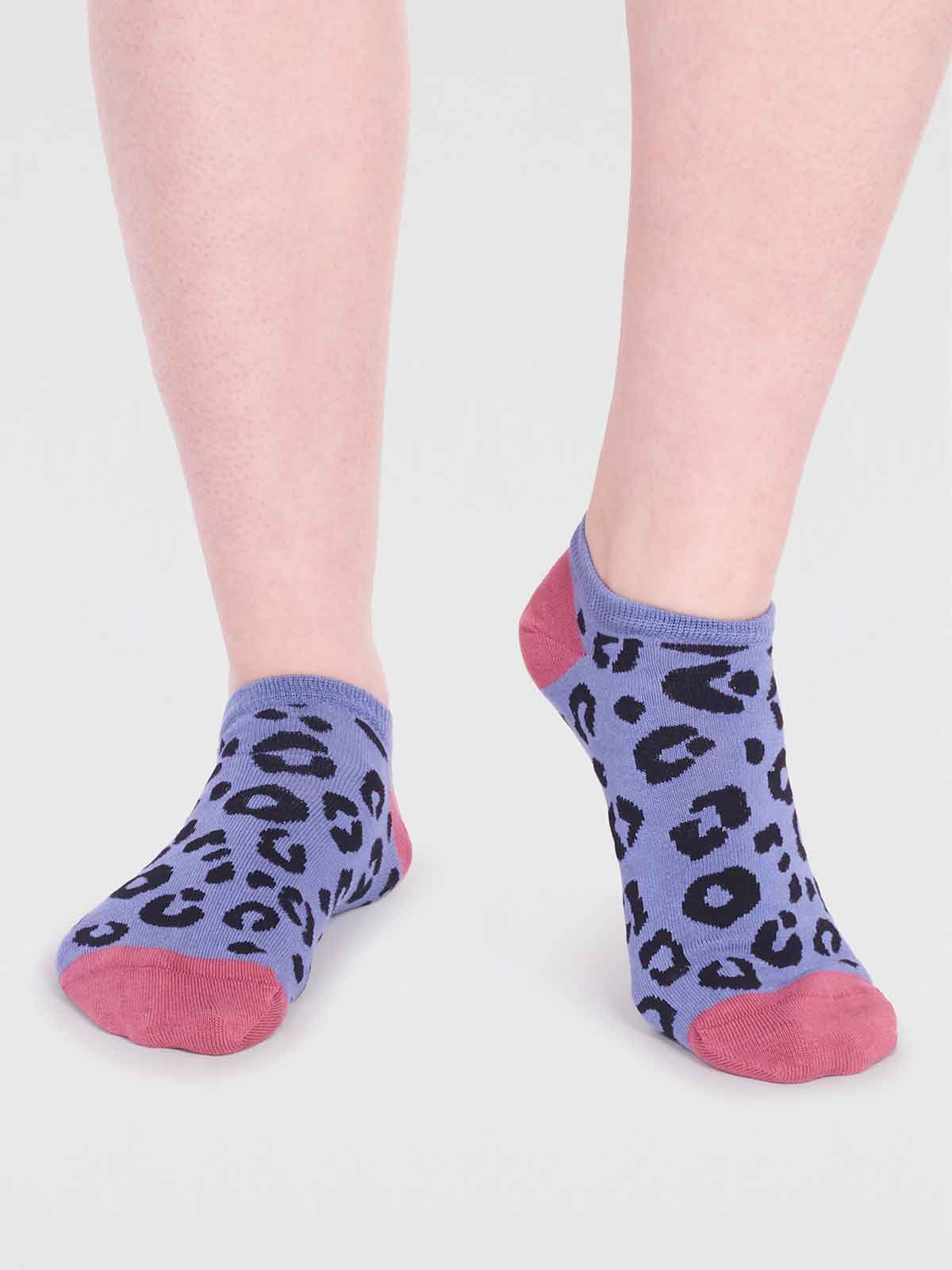 Sneaker-Socken Reese Leopard Trainer Socks Periwinkle Blue