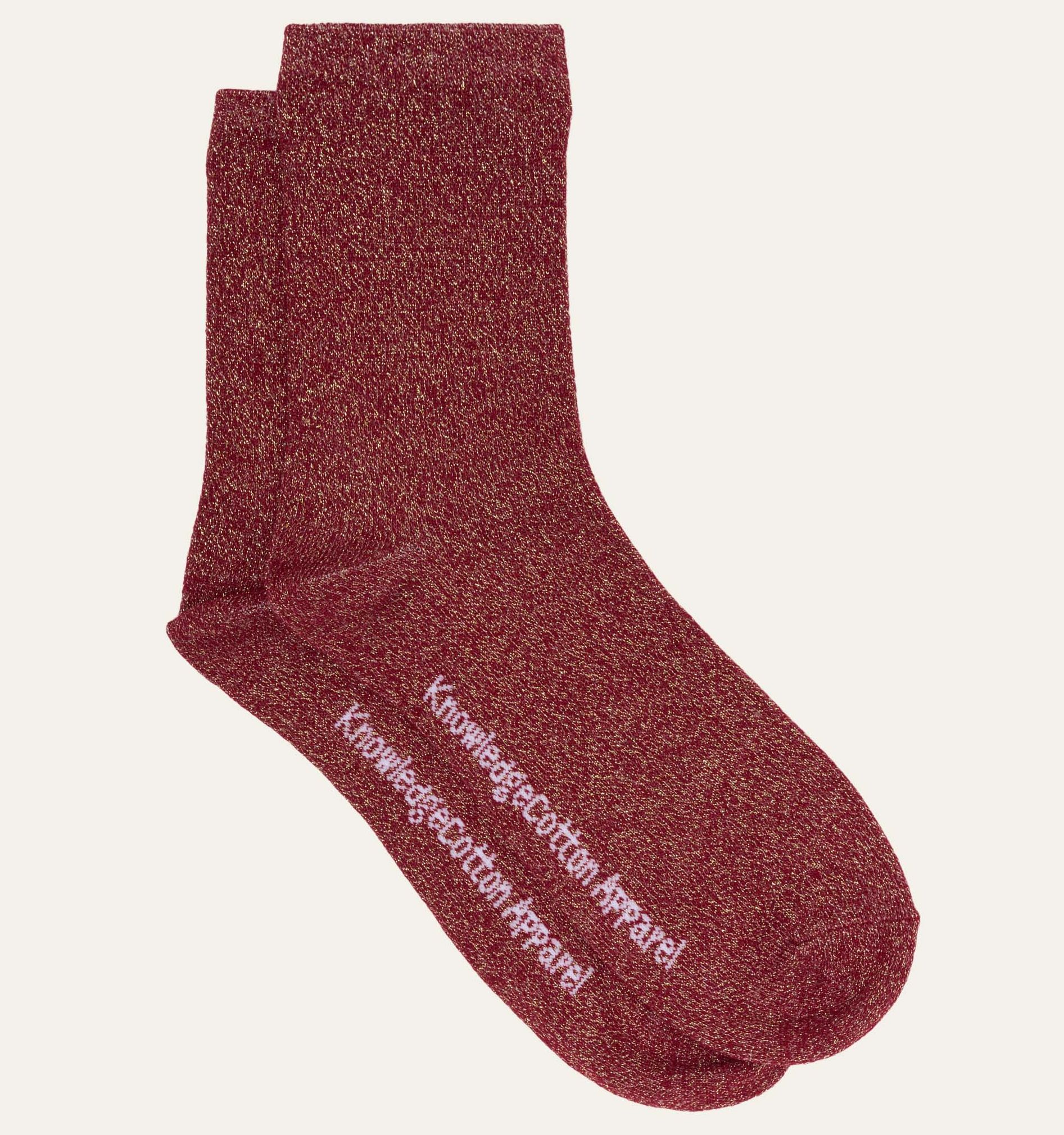 Glitzer-Socken Rhubarb