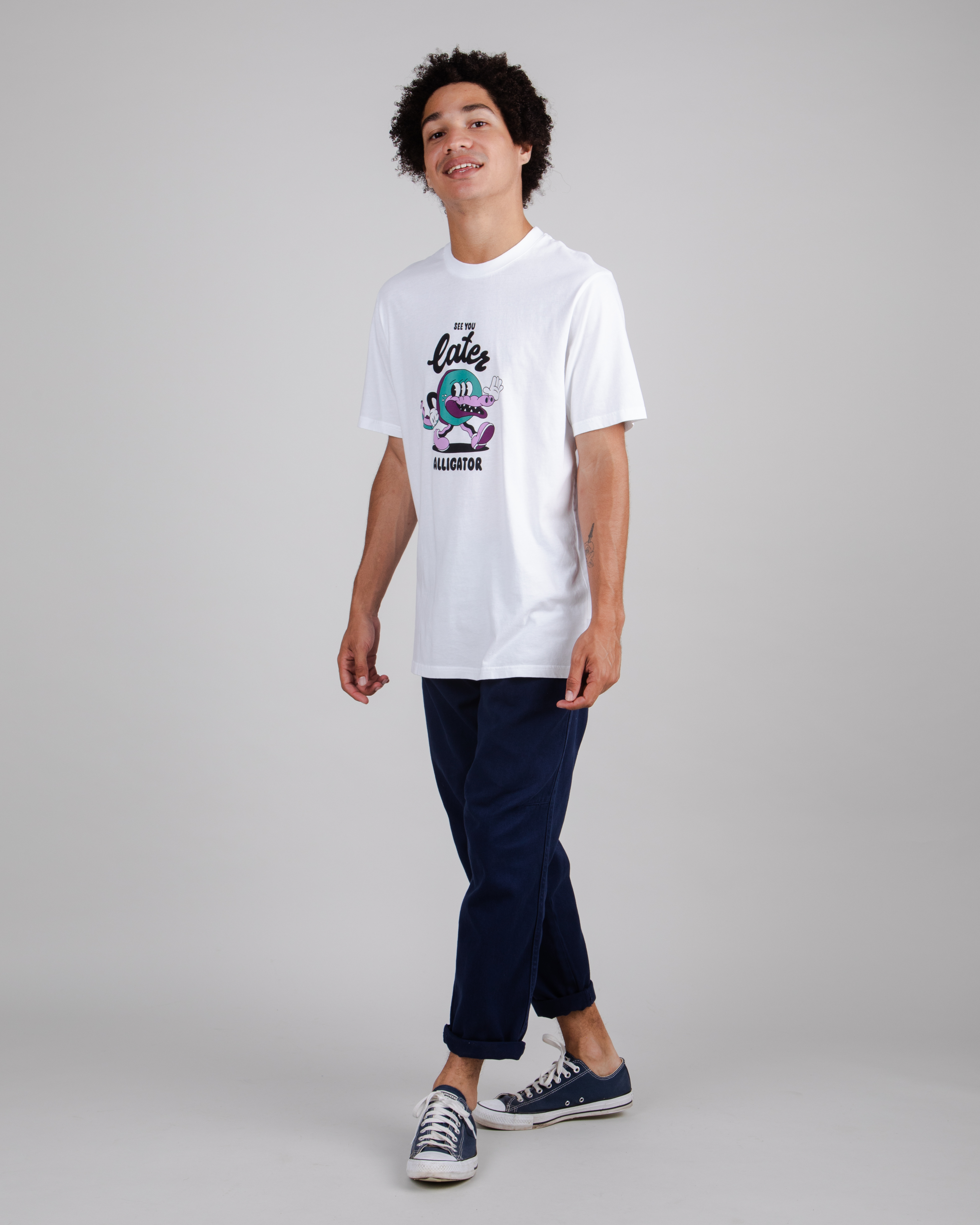 T-Shirt Yeye Alligator Regular White