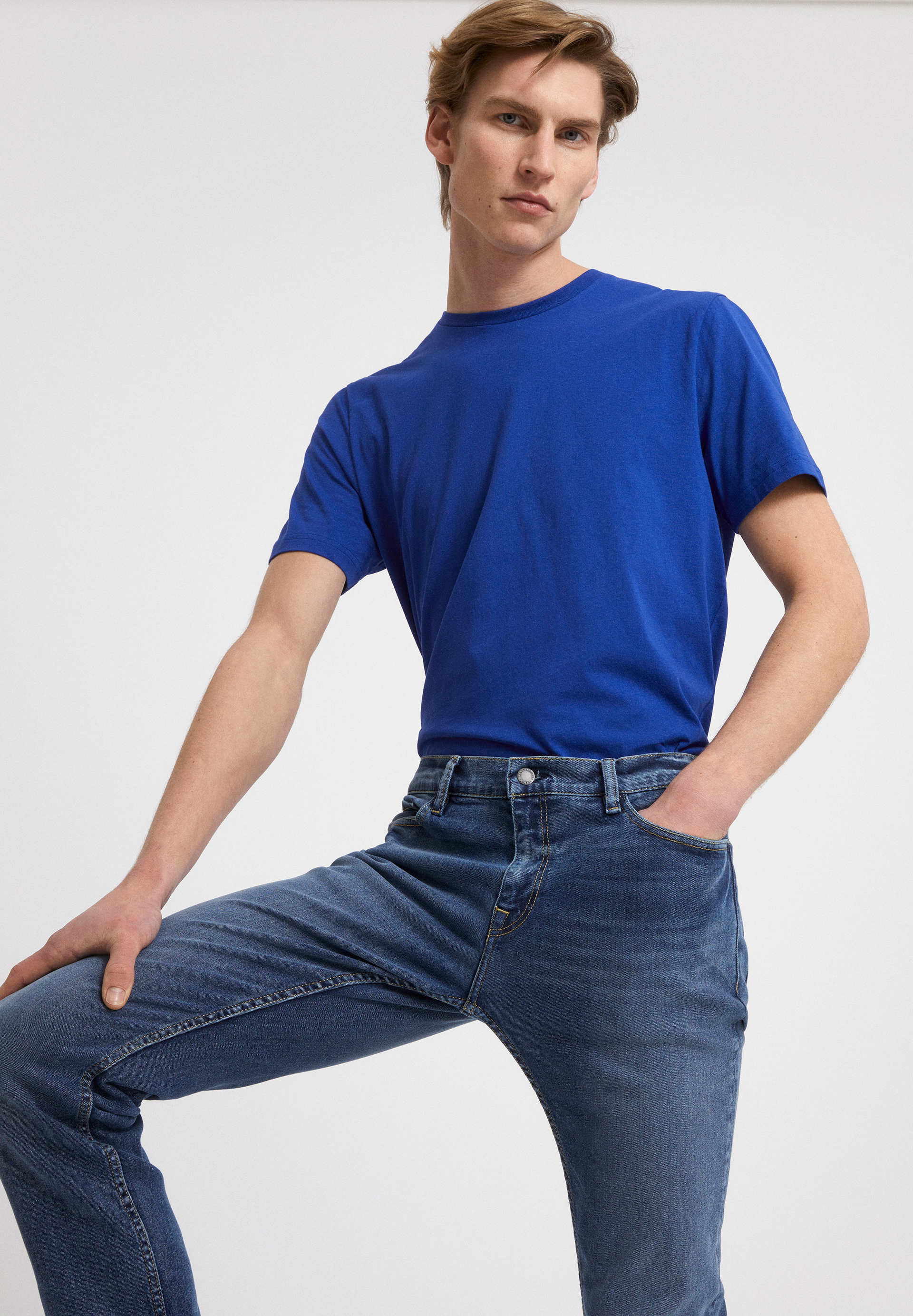 Basic Herren-Shirt JAAMES marazine blue