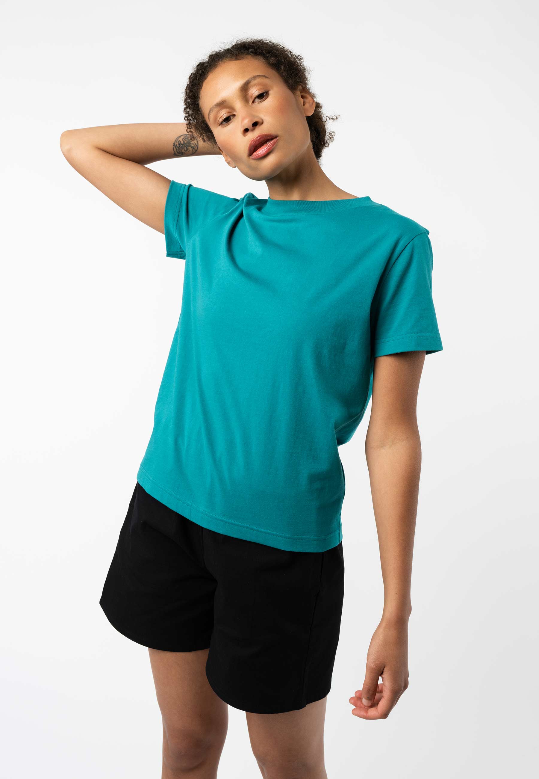 Basic T-Shirt KHIRA teal