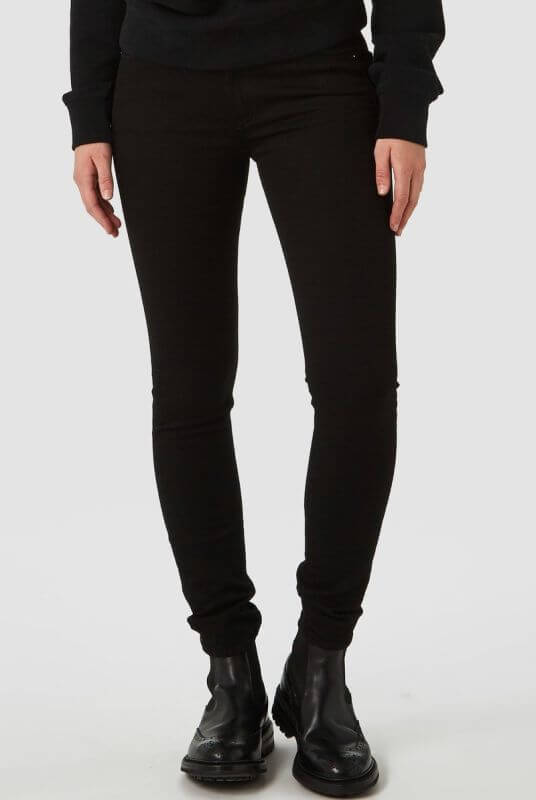 Juno Medium - Medium Rise Slim - Stay Black Rinse