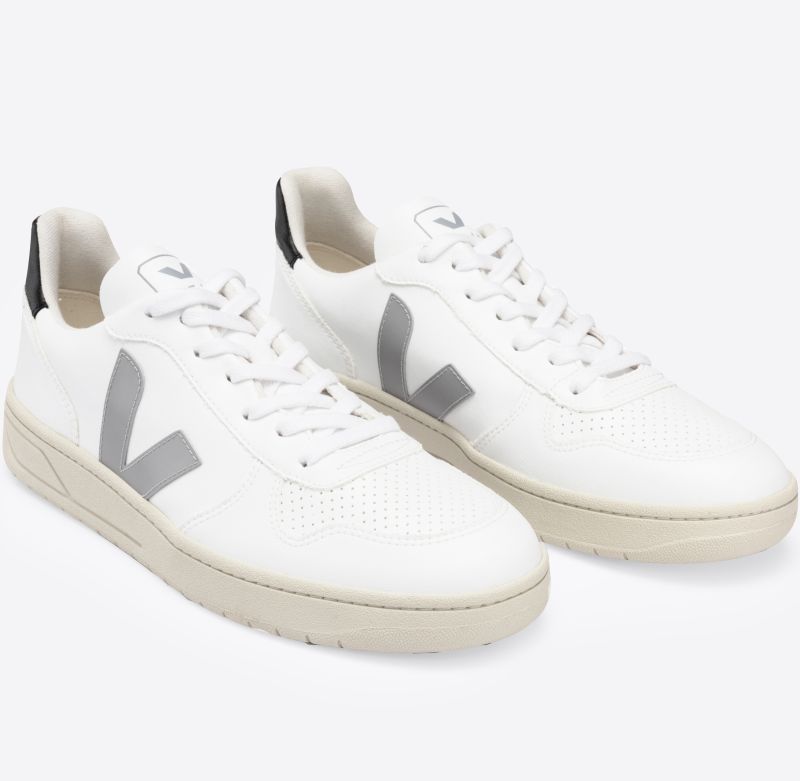 Vegane Herren-Sneaker V-10 CWL White Oxford/Grey Black