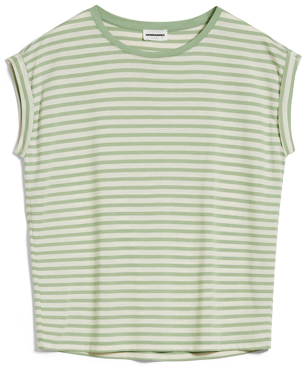 Gestreiftes T-Shirt JILAANA STRIPES smith green-oatmilk