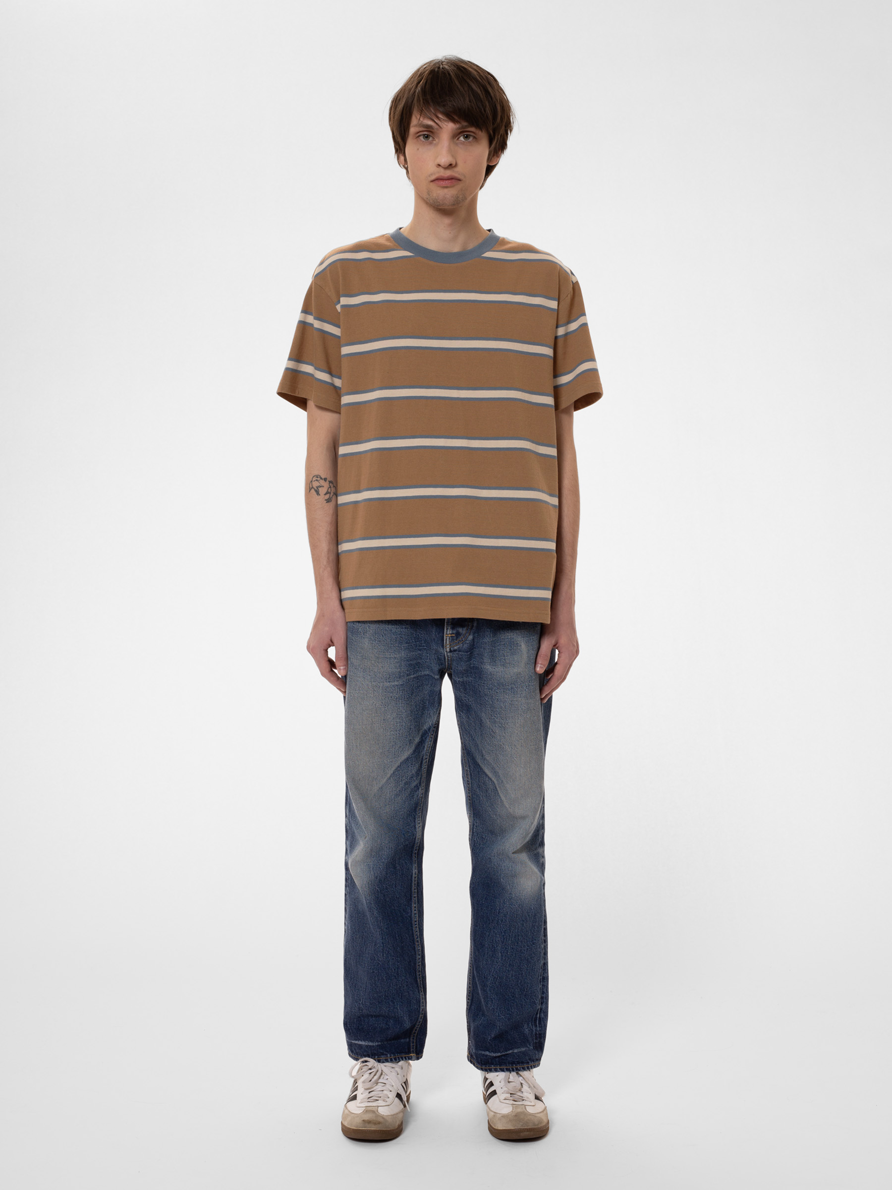 T-Shirt Leffe 90s Stripe Tobacco