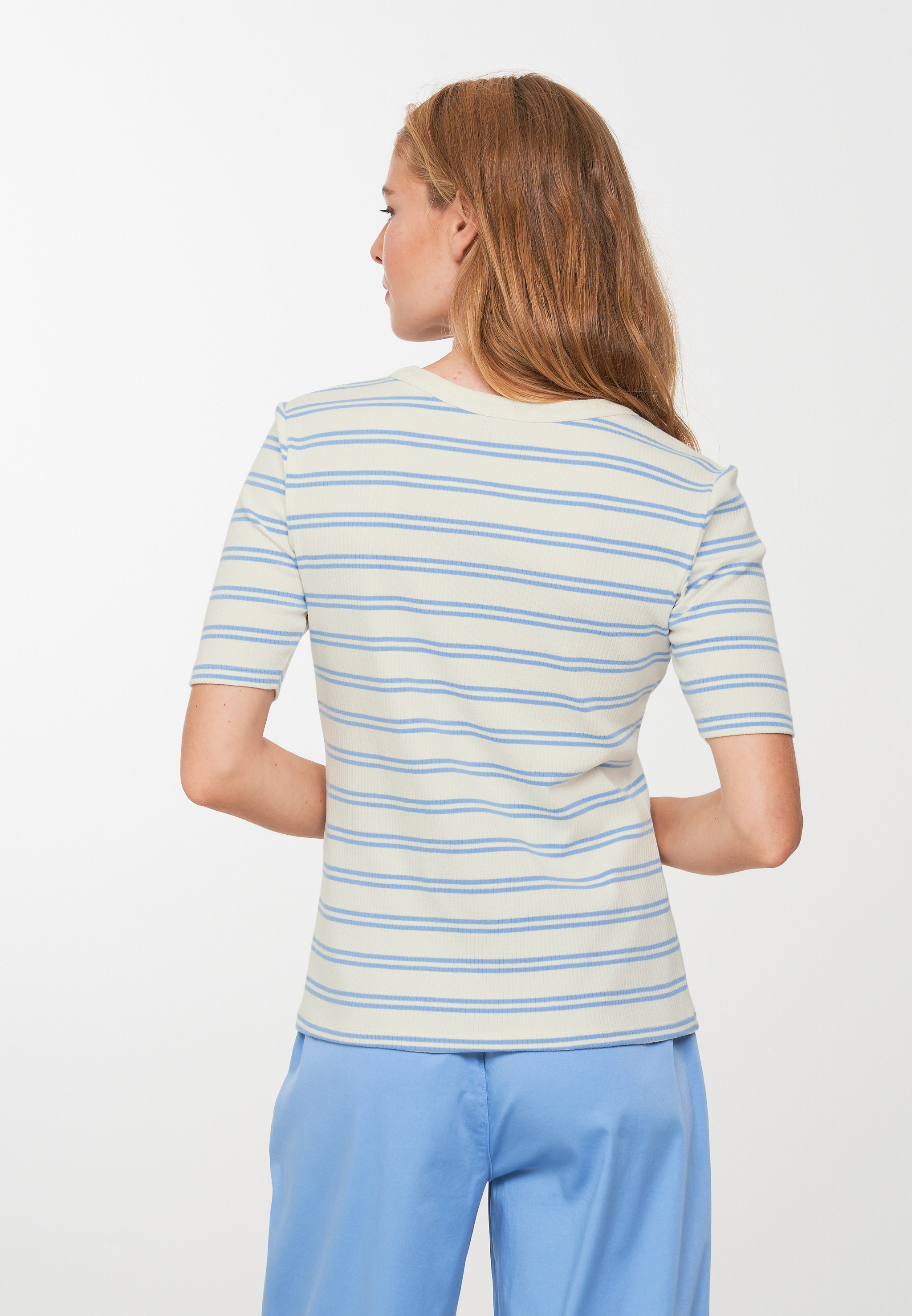 Gestreiftes Shirt DAPHNE STRIPES fjord blue