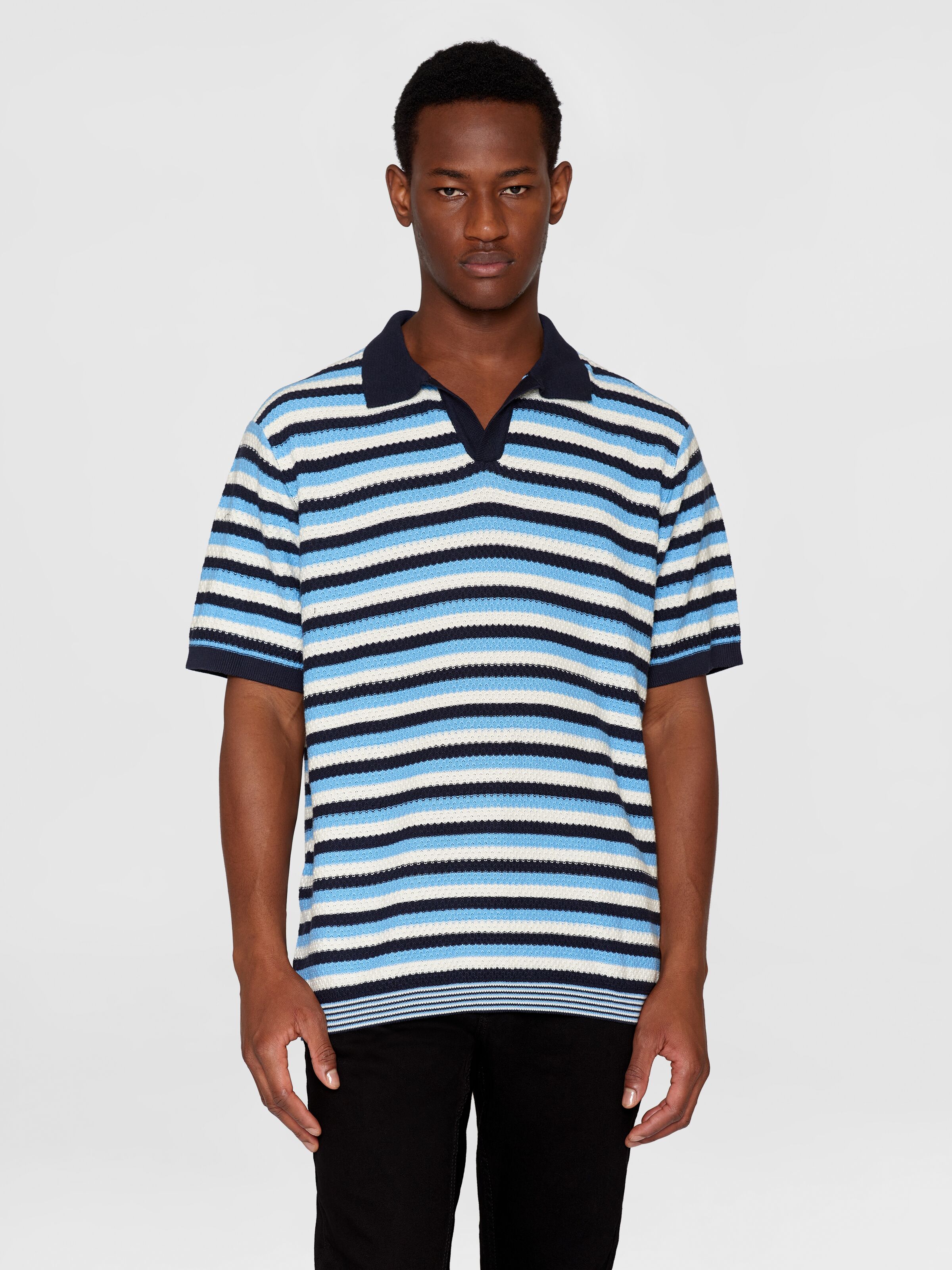 Gestreiftes Polo-Shirt Blue Stripe