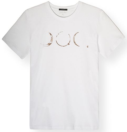 Unisex-T-Shirt Coffee Moon White