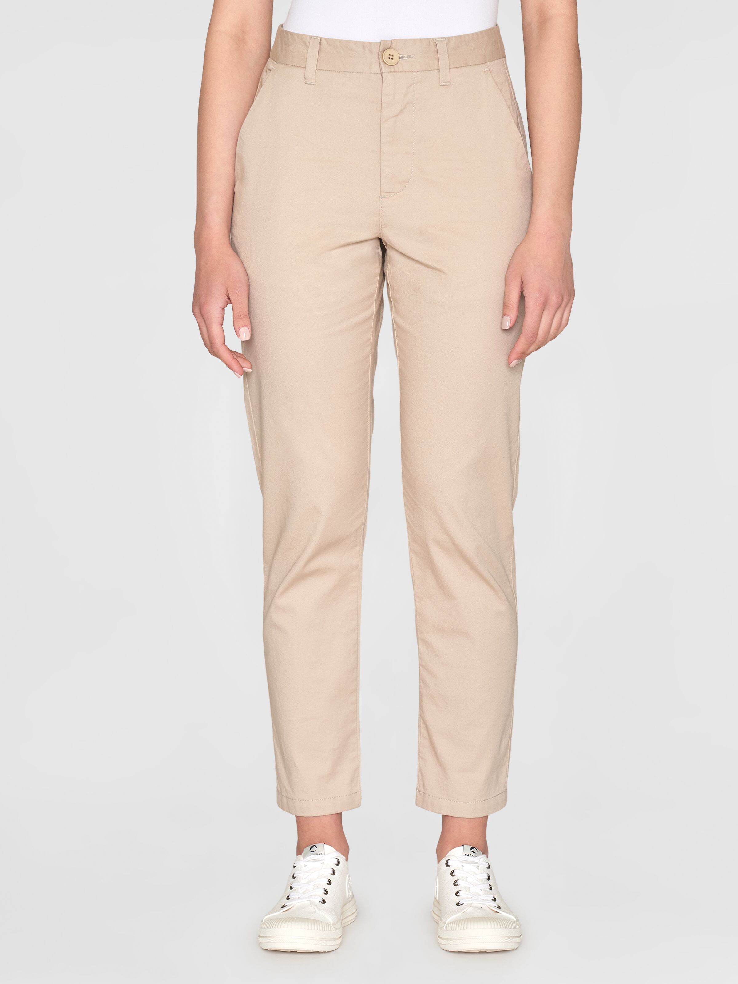 Chino-Hose IRIS Mom Mid Rise Cropped Light feather gray