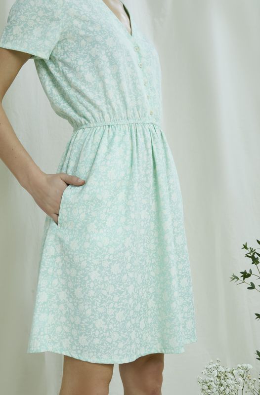 Sommerliches Kleid Laura floral green