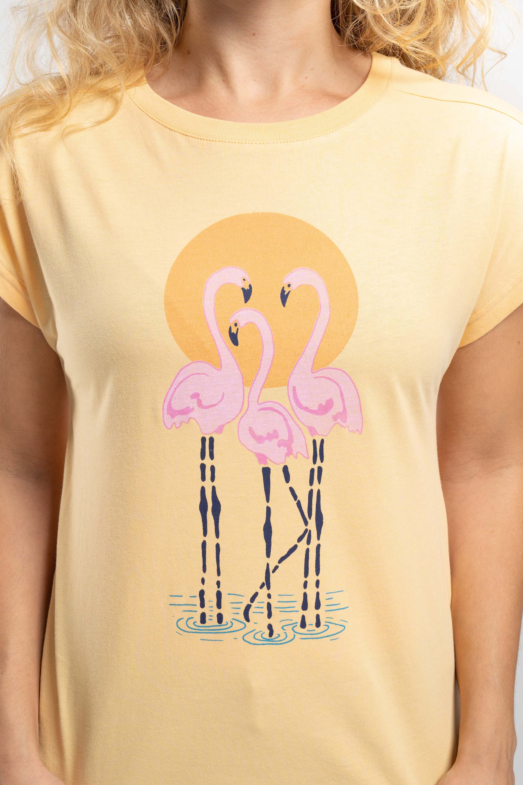 T-Shirt Ella Flamingo apricot